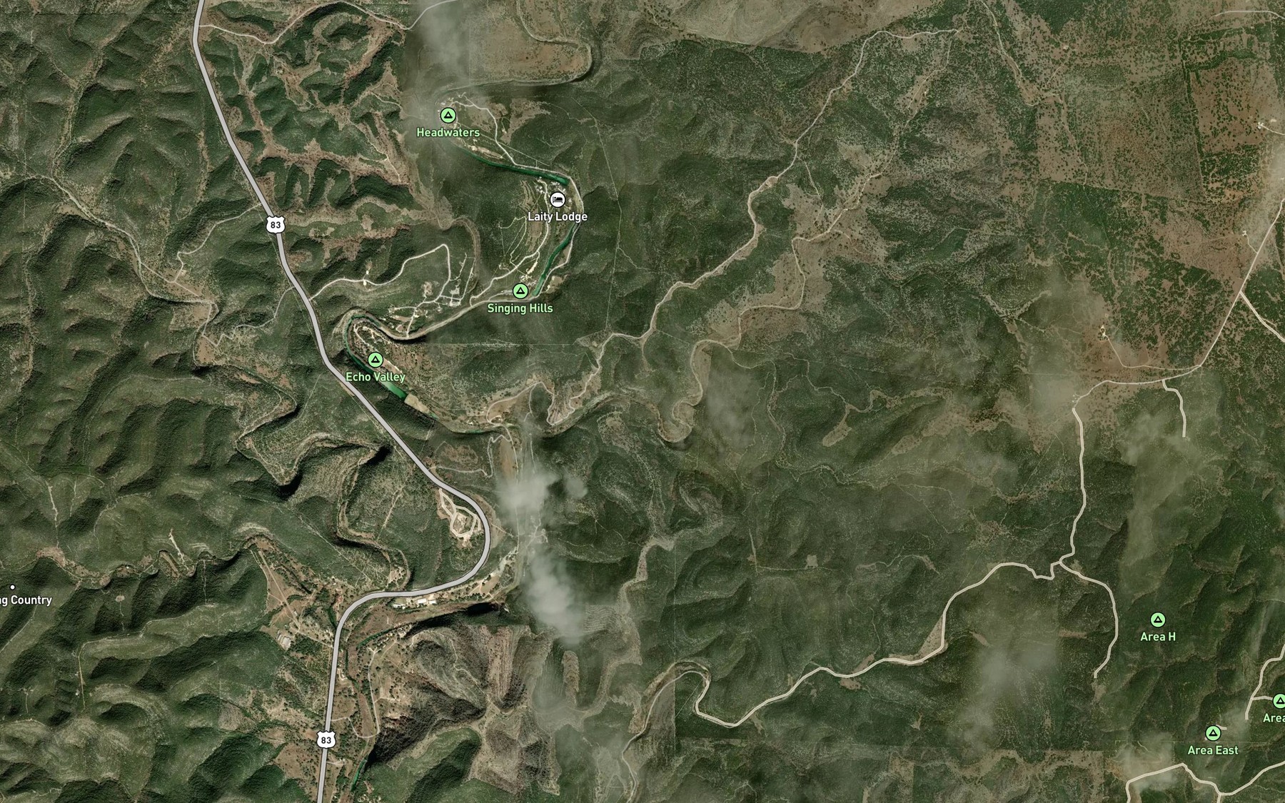 Satellite map of the Big Spring