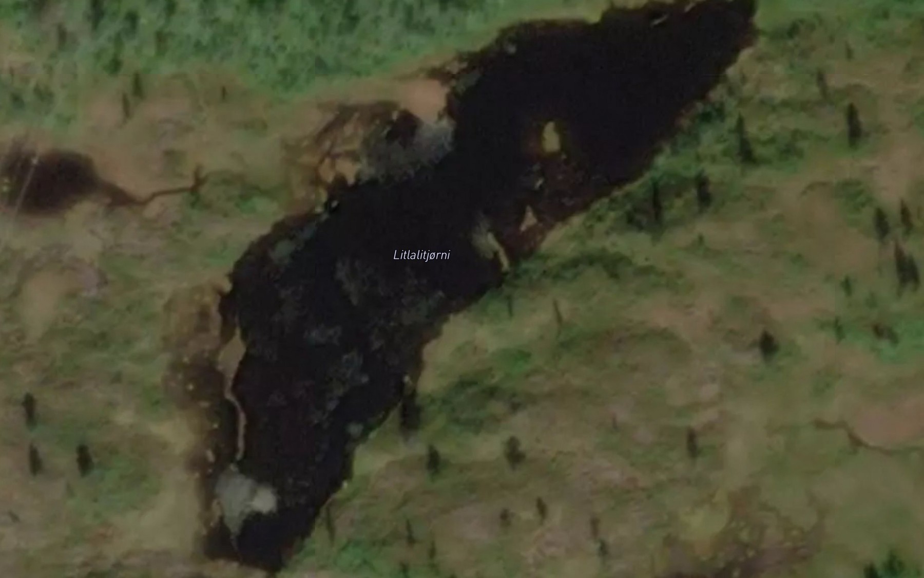 Satellite map of the Litlalihaugstjodnane