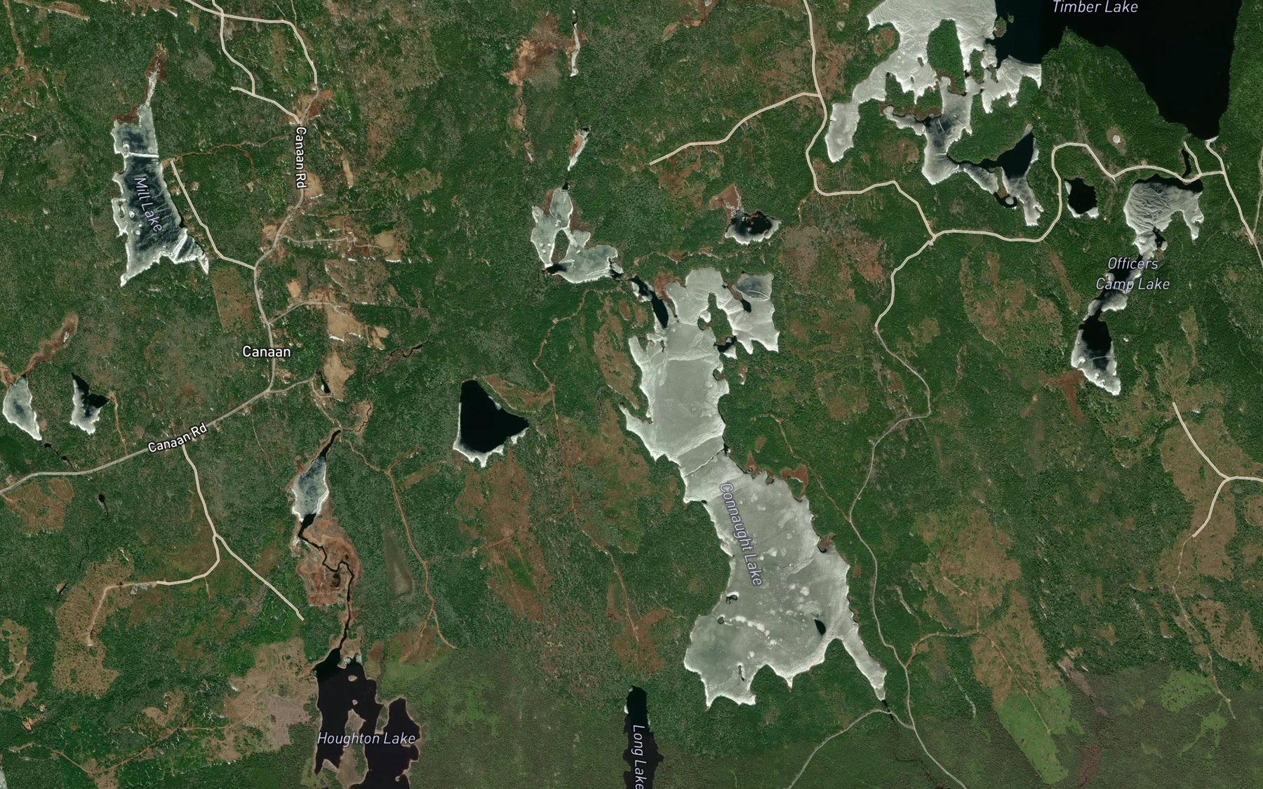 Satellite map of the Mill Brook