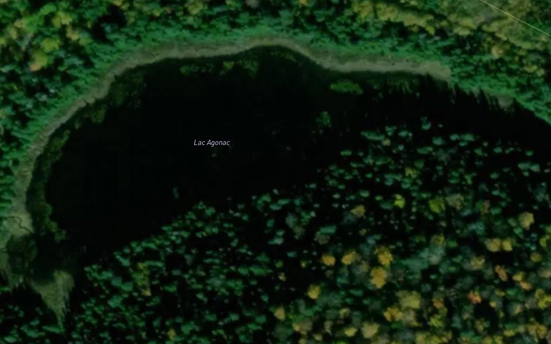 Satellite map of the Lac Agonac