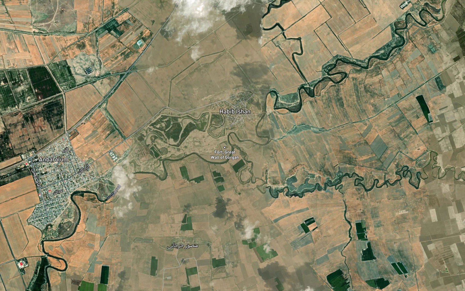 Satellite map of the Rudkhaneh-ye Qarah Su