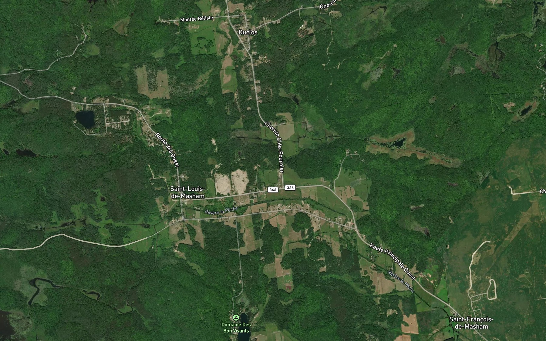 Satellite map of the Branche Robert-Dumais