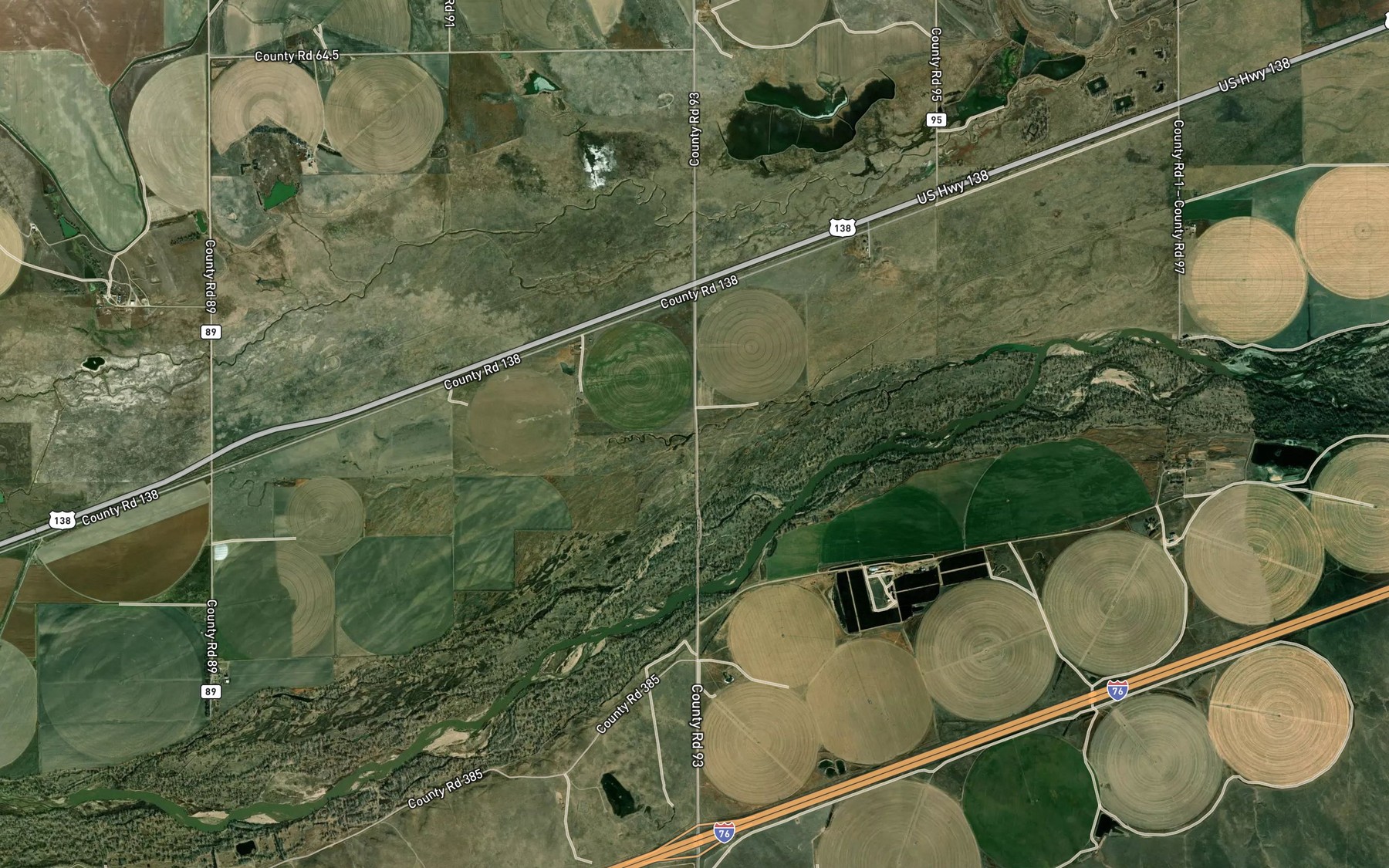 Satellite map of the Long Island Ditch