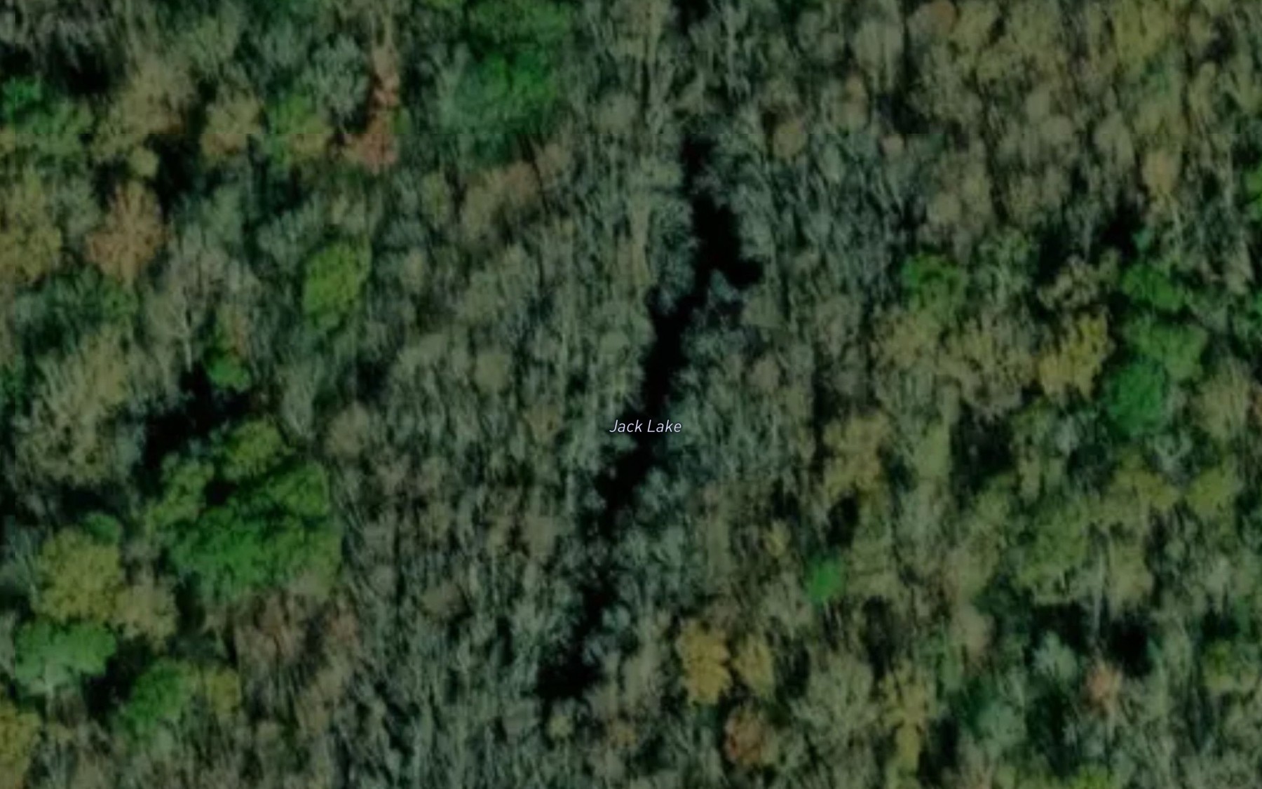 Satellite map of the Jack Lake