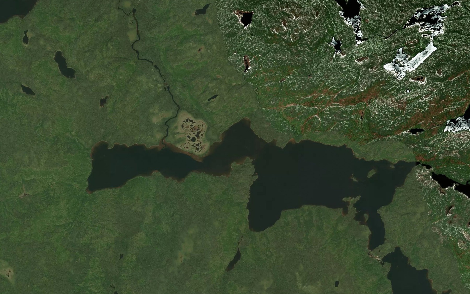Satellite map of the Lac Kauatnaniskakamat