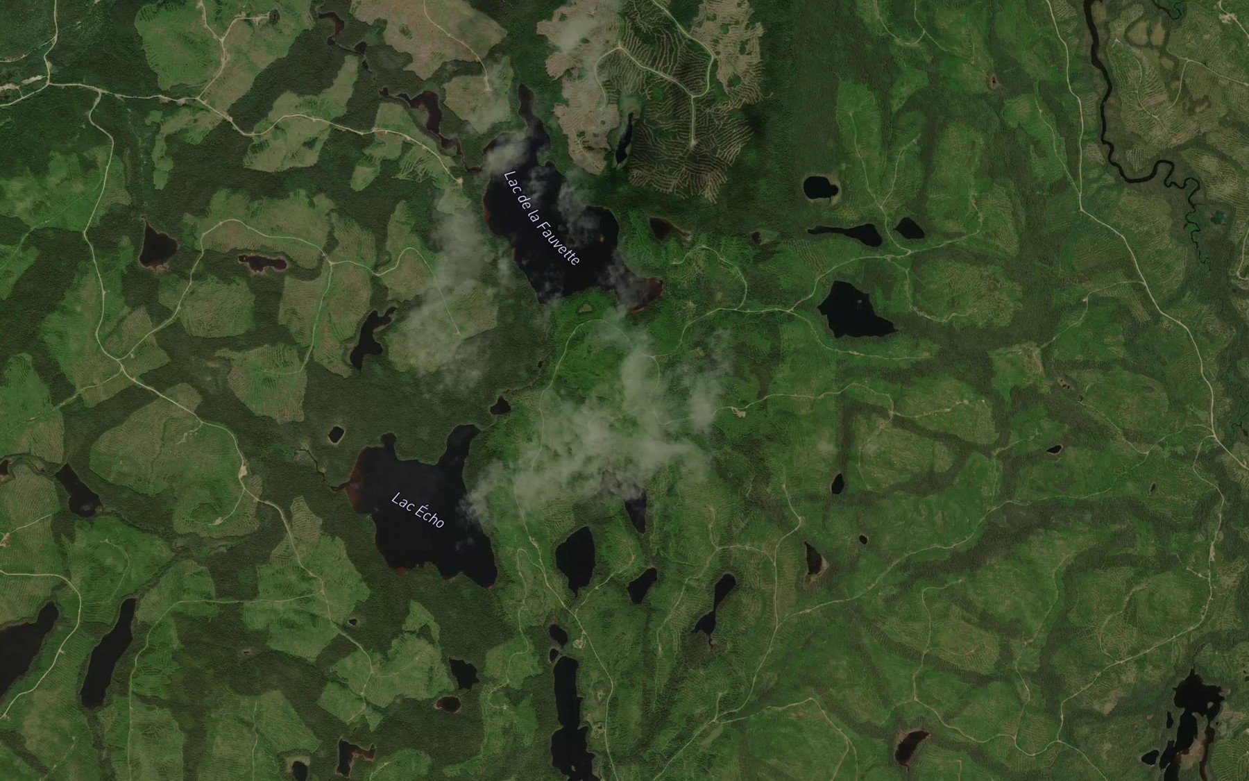 Satellite map of the Lac Fleche