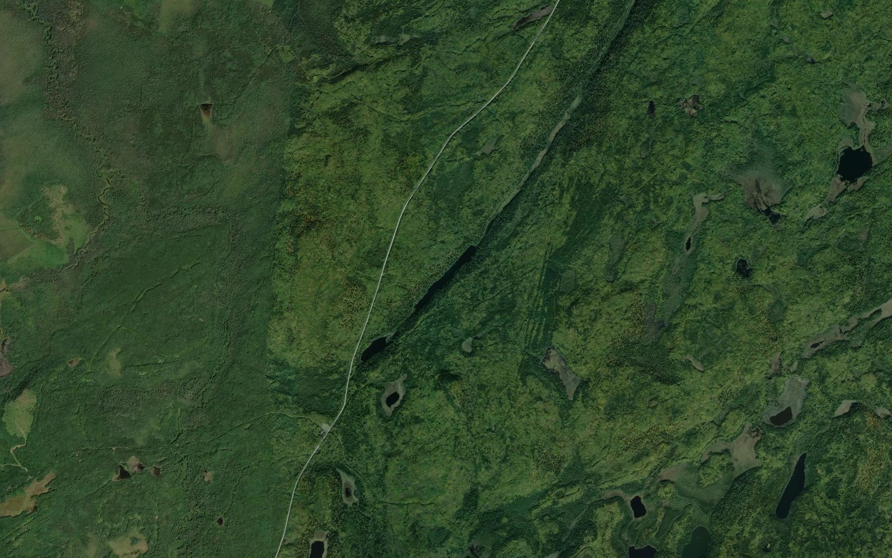 Satellite map of the Thread Lake