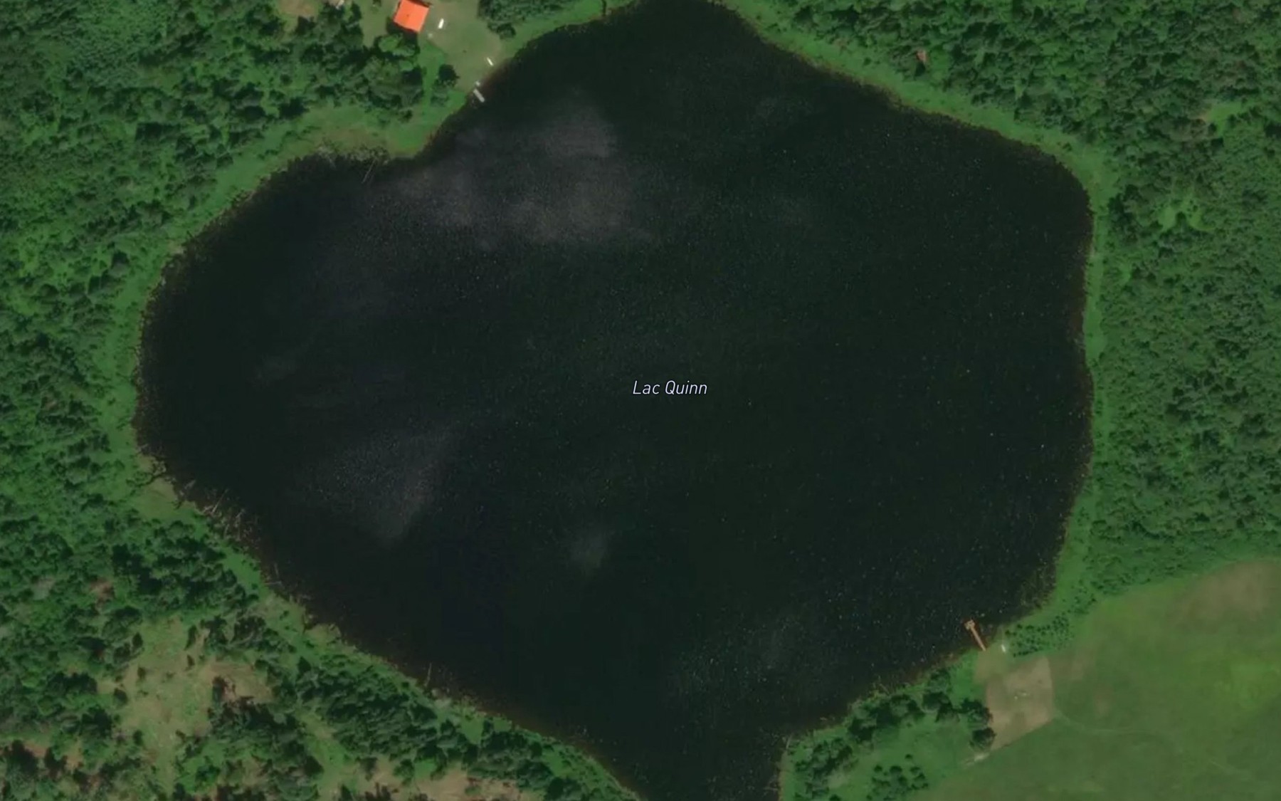 Satellite map of the Lac Quinn