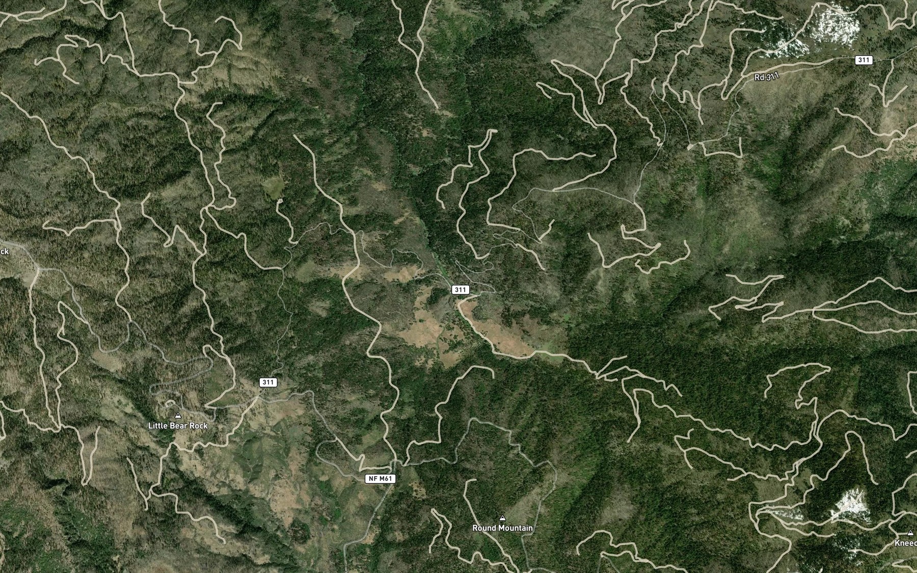 Satellite map of the Middle Creek