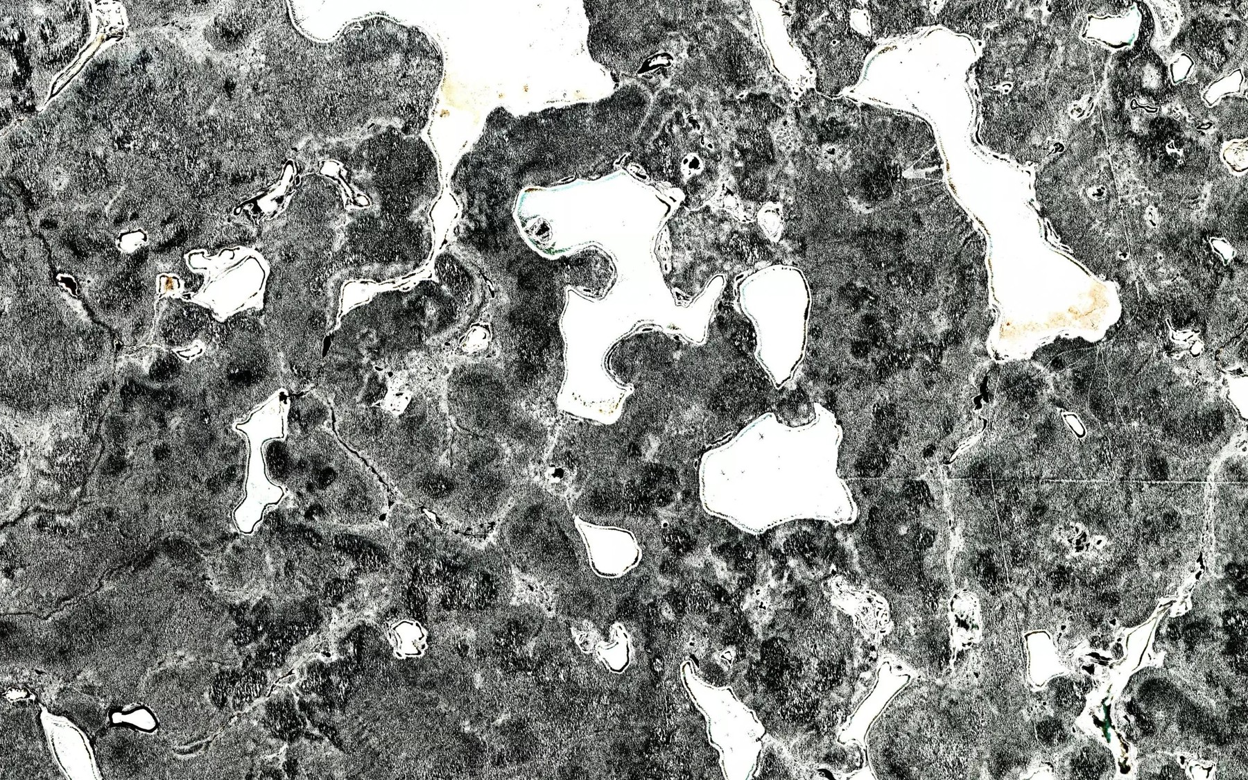 Satellite map of the Puzzle Piece Lake