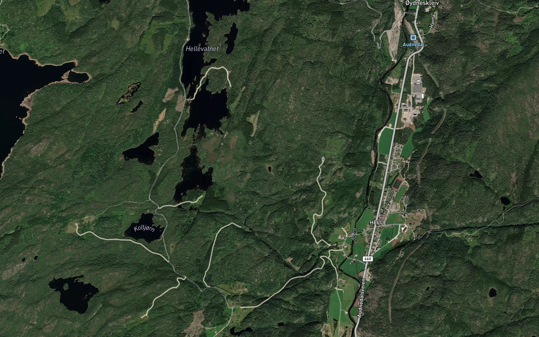 Satellite map of the Hoylungbakktjonn