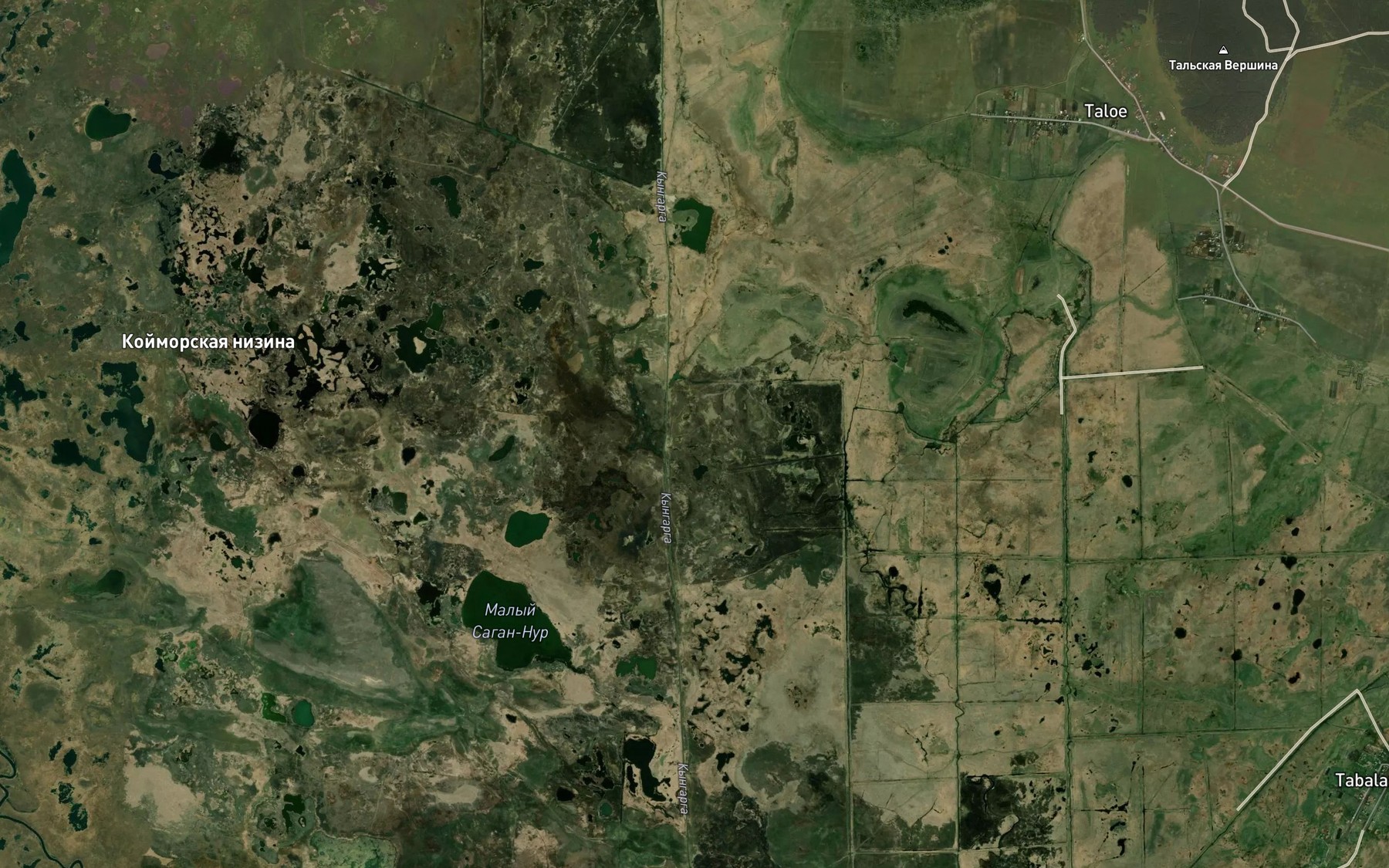 Satellite map of the Shara-Kholoy