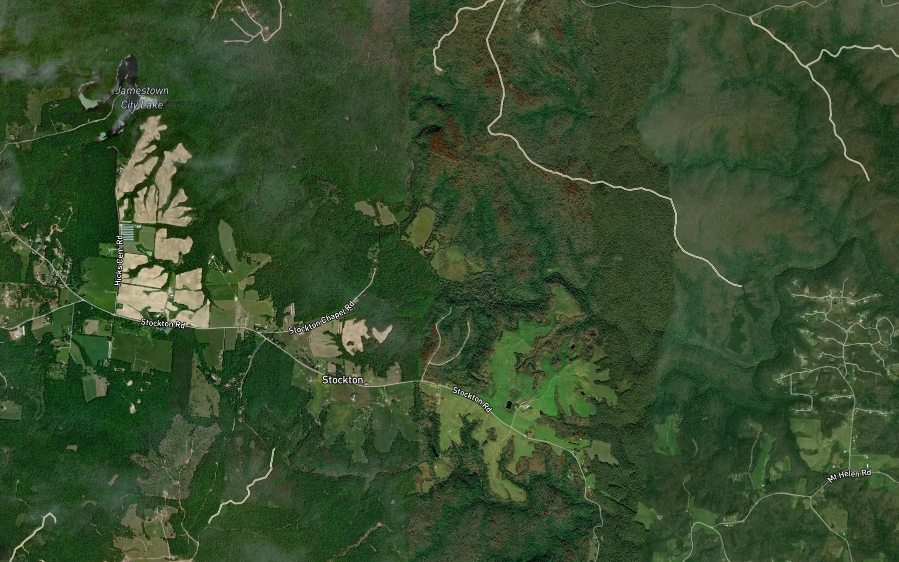 Satellite map of the Stone Coal Branch