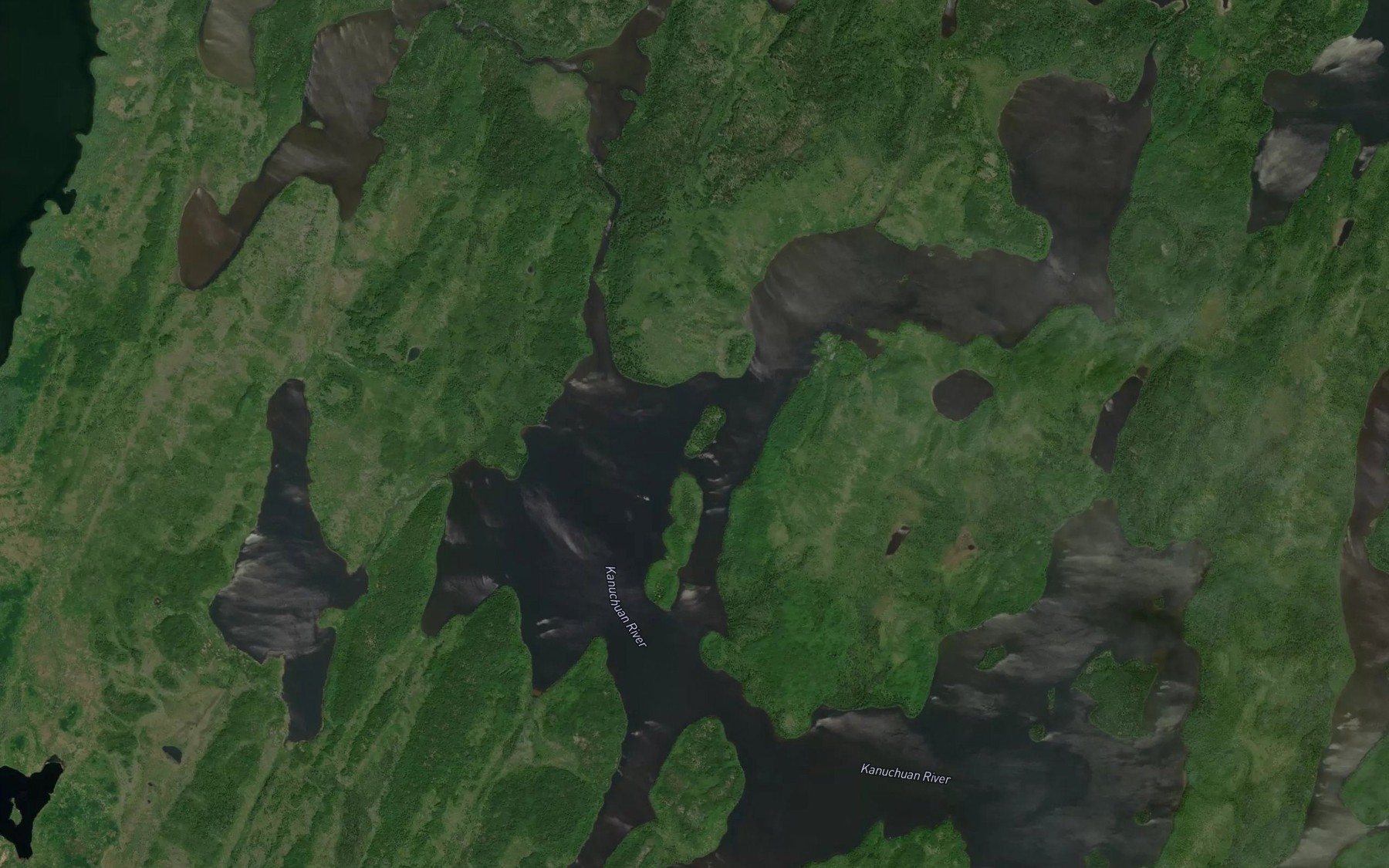 Satellite map of the Kanuchuan River