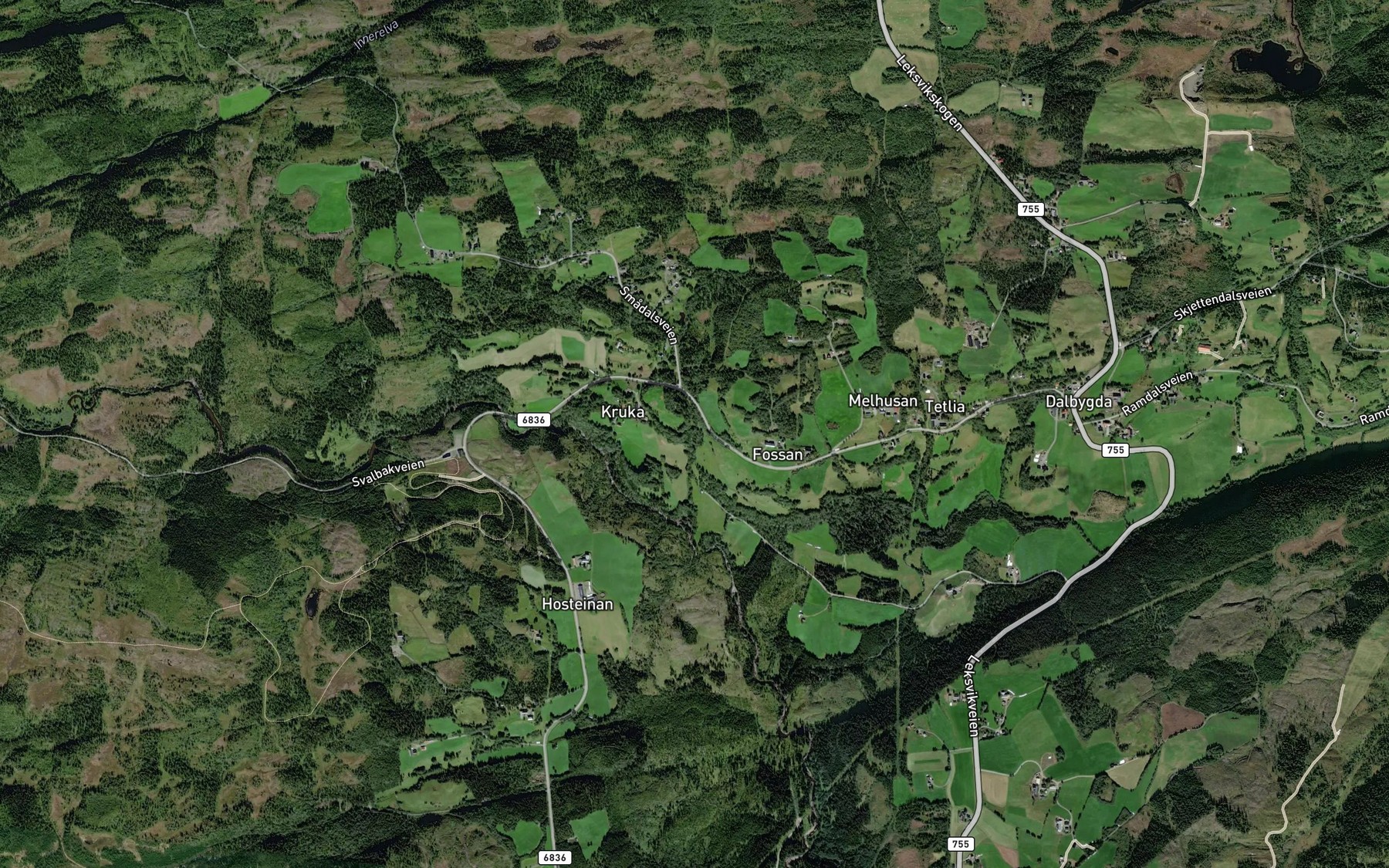 Satellite map of the Darbekken
