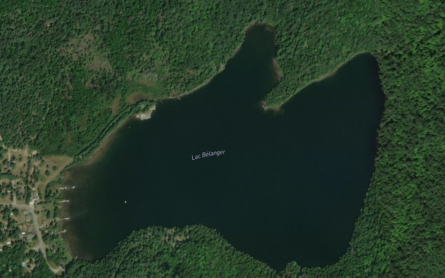 Satellite map of the Lac Belanger