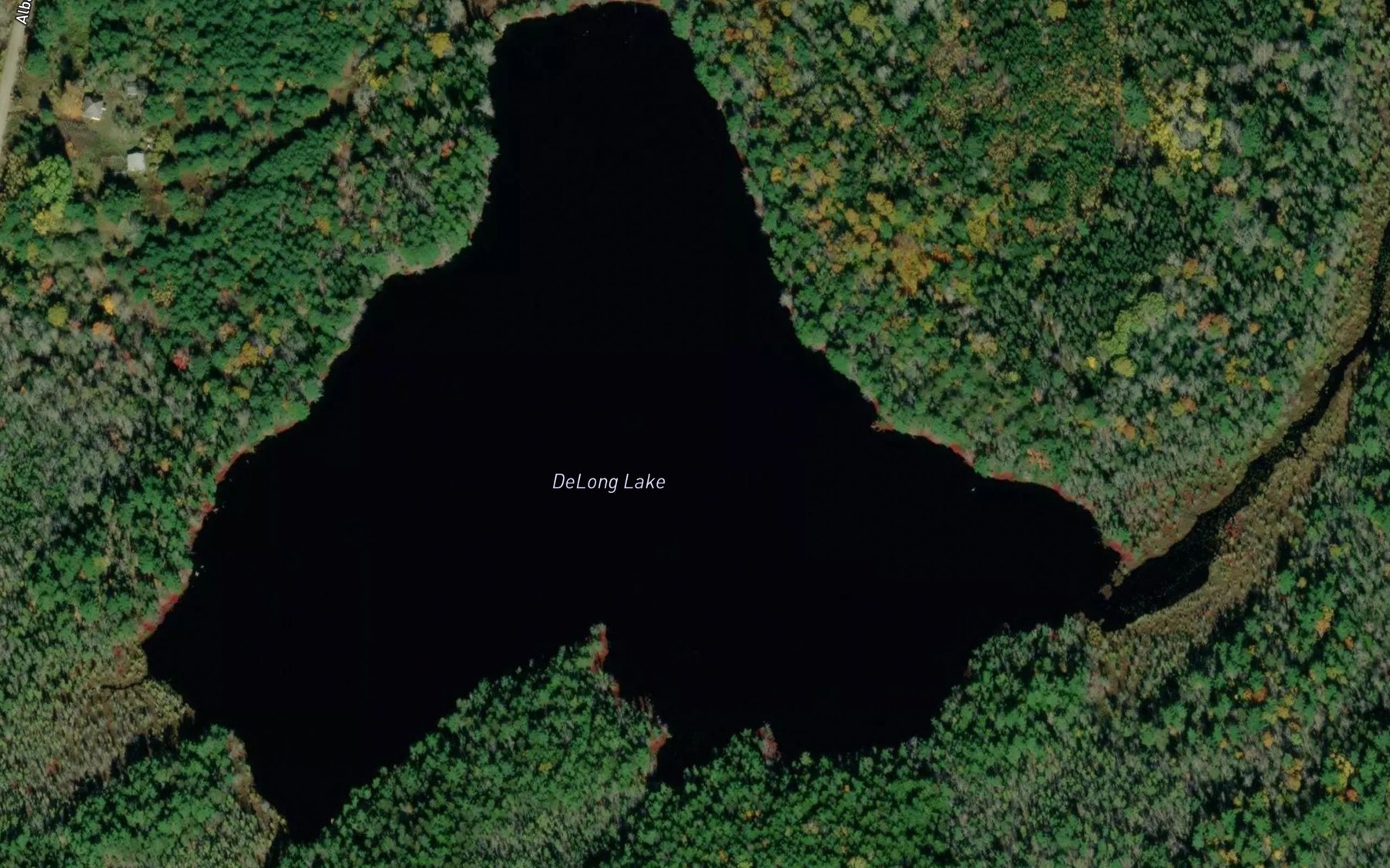 Satellite map of the DeLong Lake