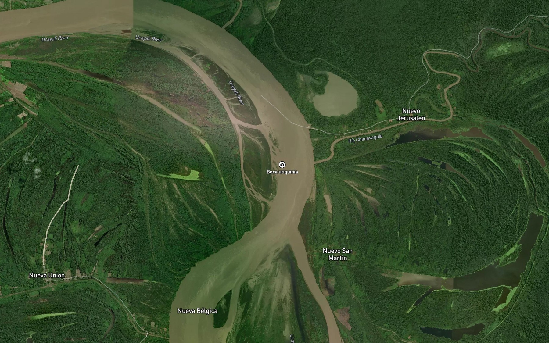Satellite map of the Rio Utiquinia