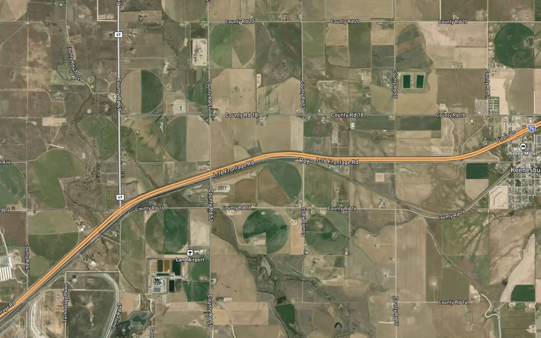 Satellite map of the Jim Number 2 Lateral