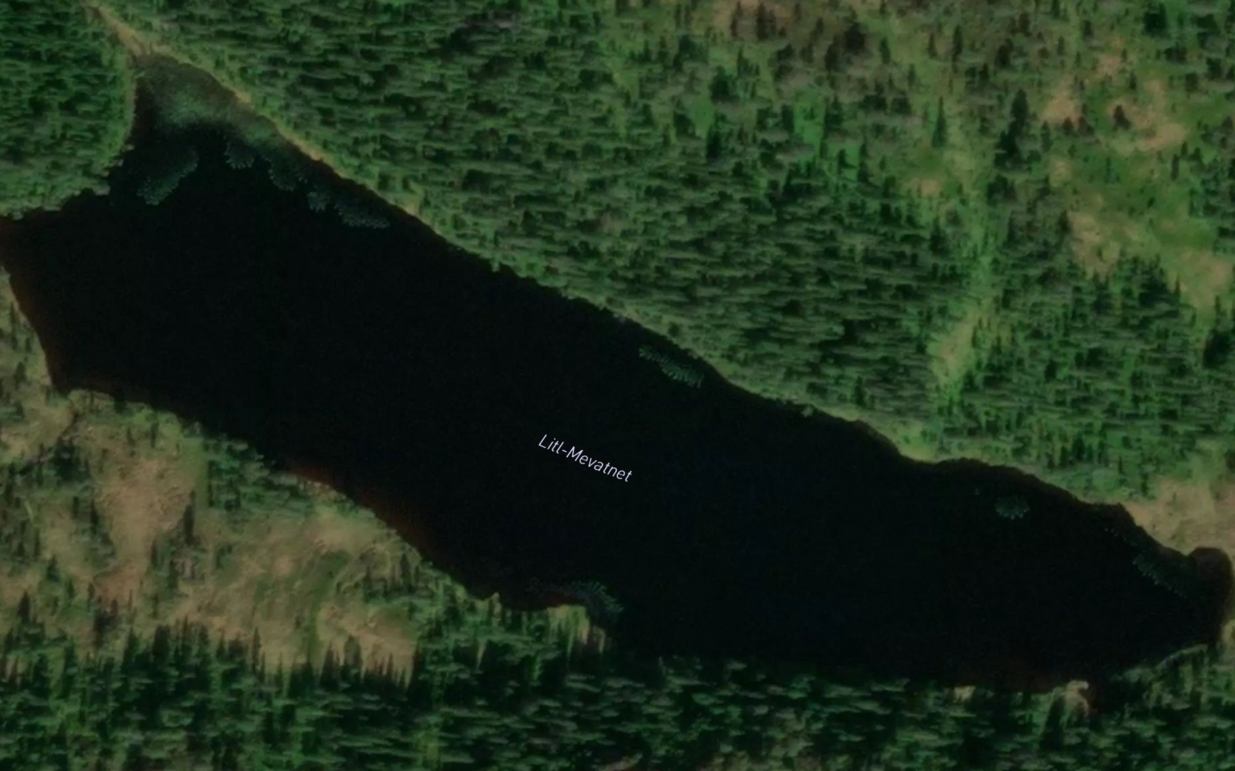 Satellite map of the Litl-Mevatnet