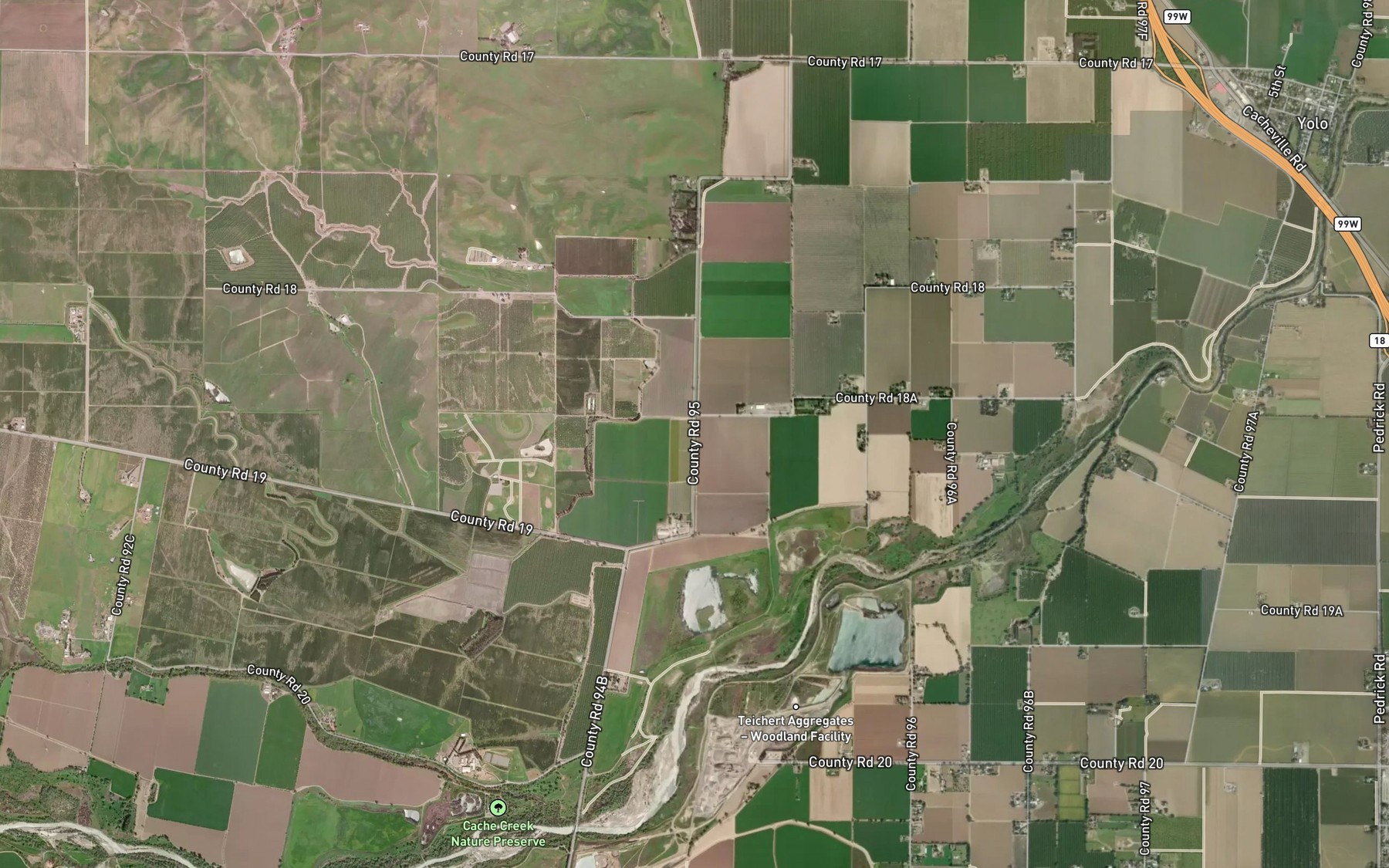 Satellite map of the Acacia Canal