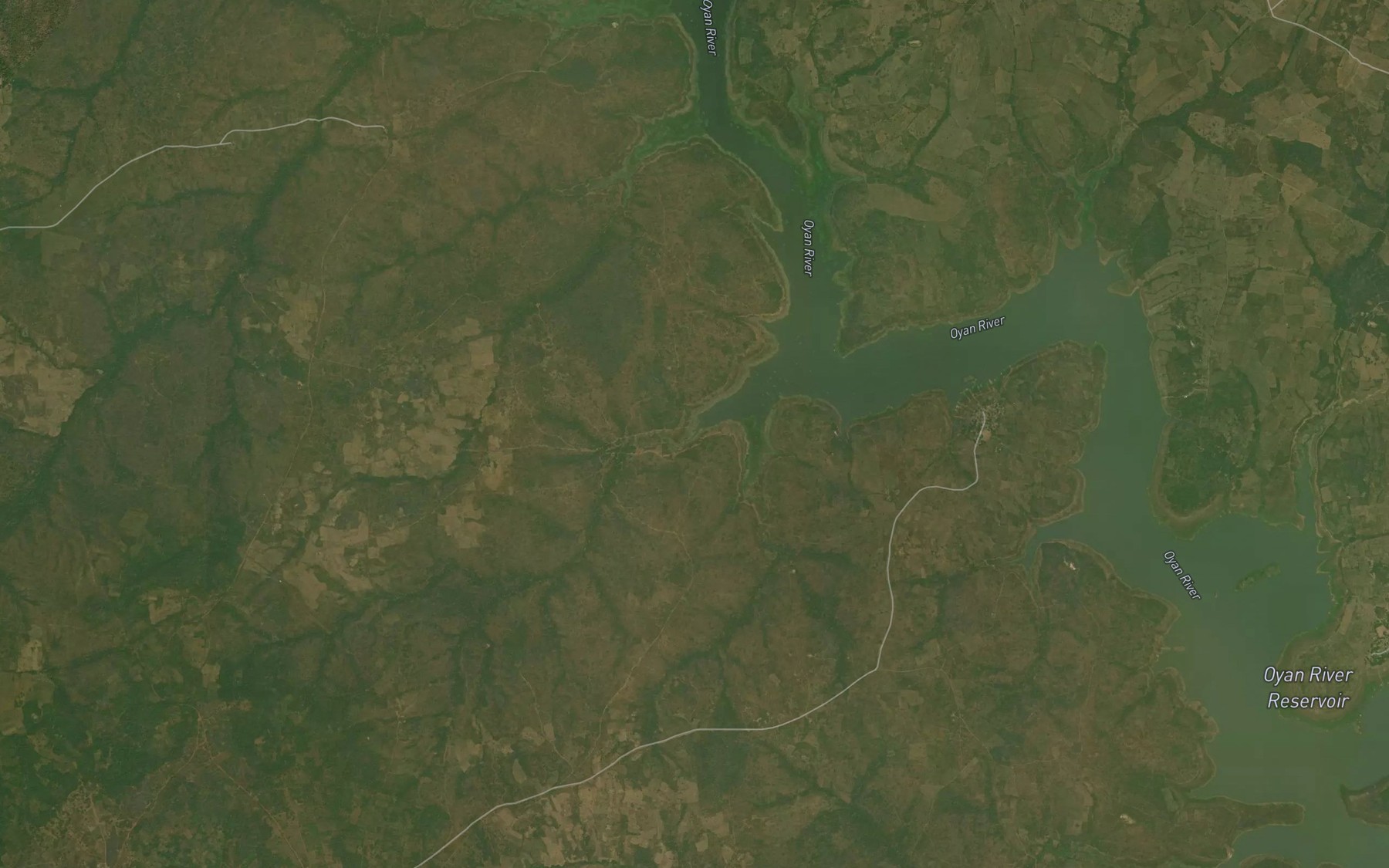 Satellite map of the River Apowu