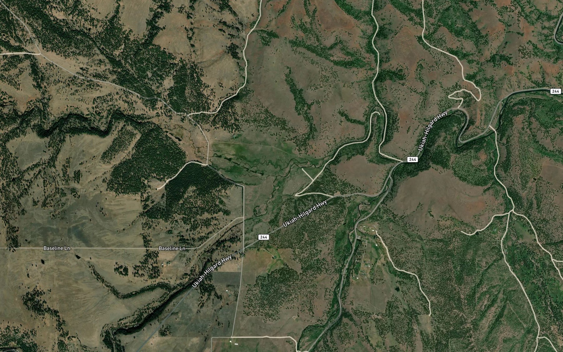 Satellite map of the McCoy Creek