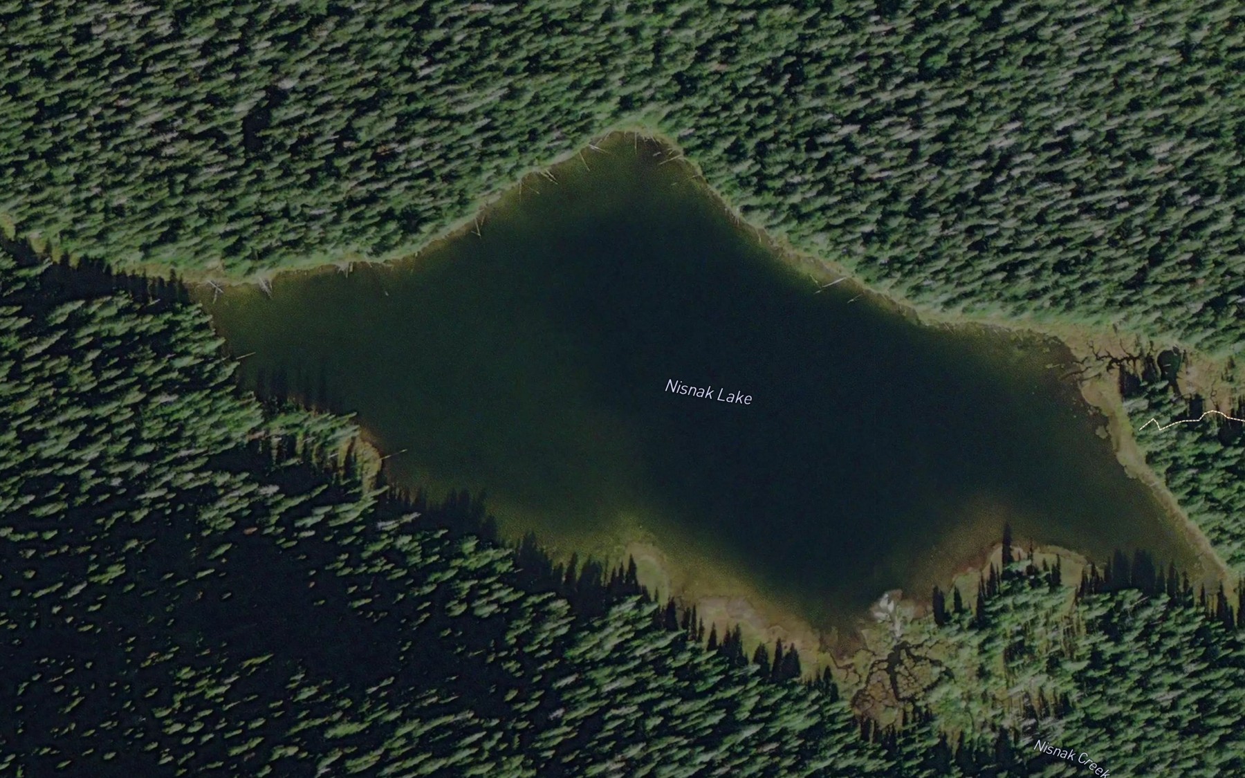 Satellite map of the Nisnak Lake
