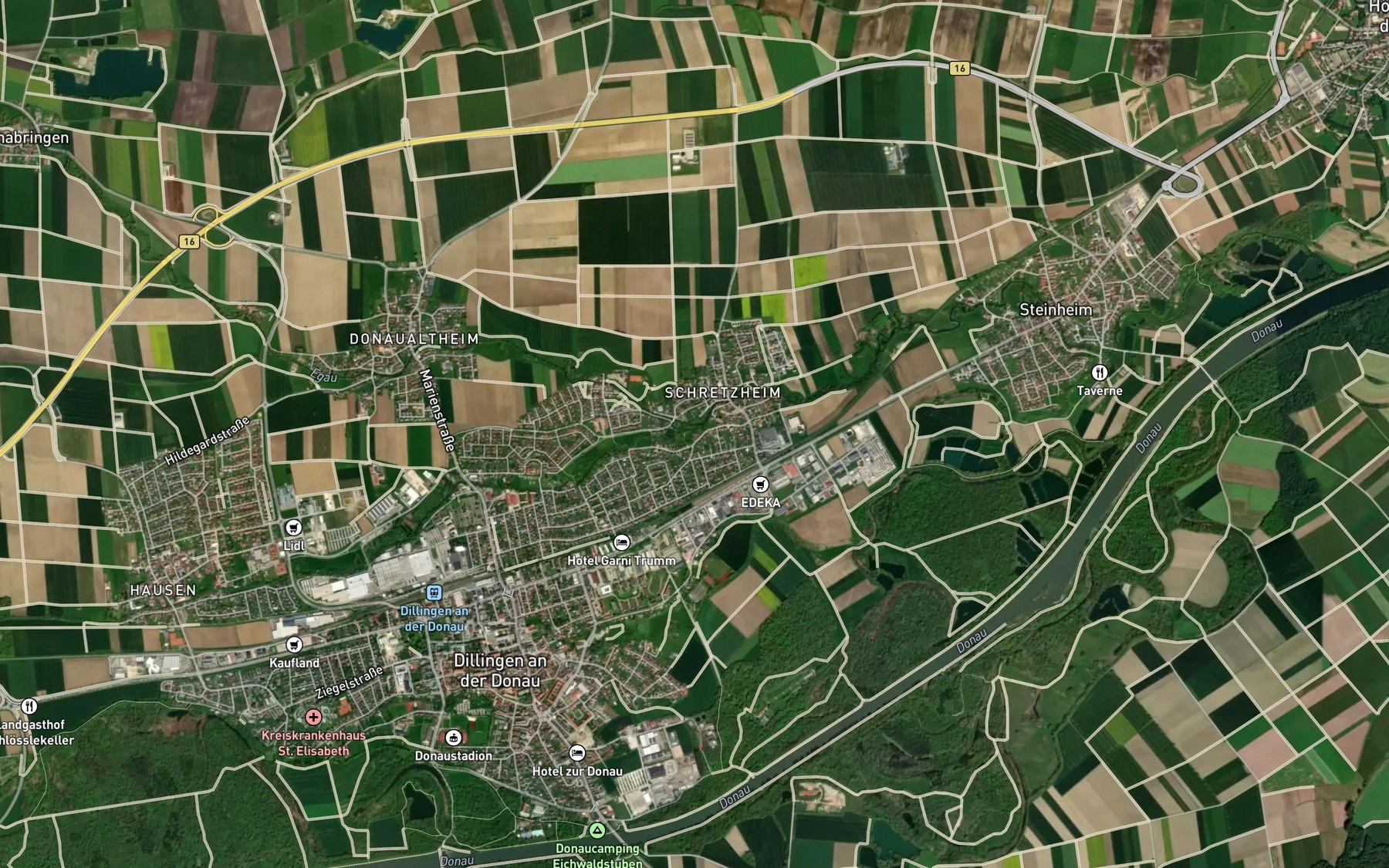 Satellite map of the Zwergbach