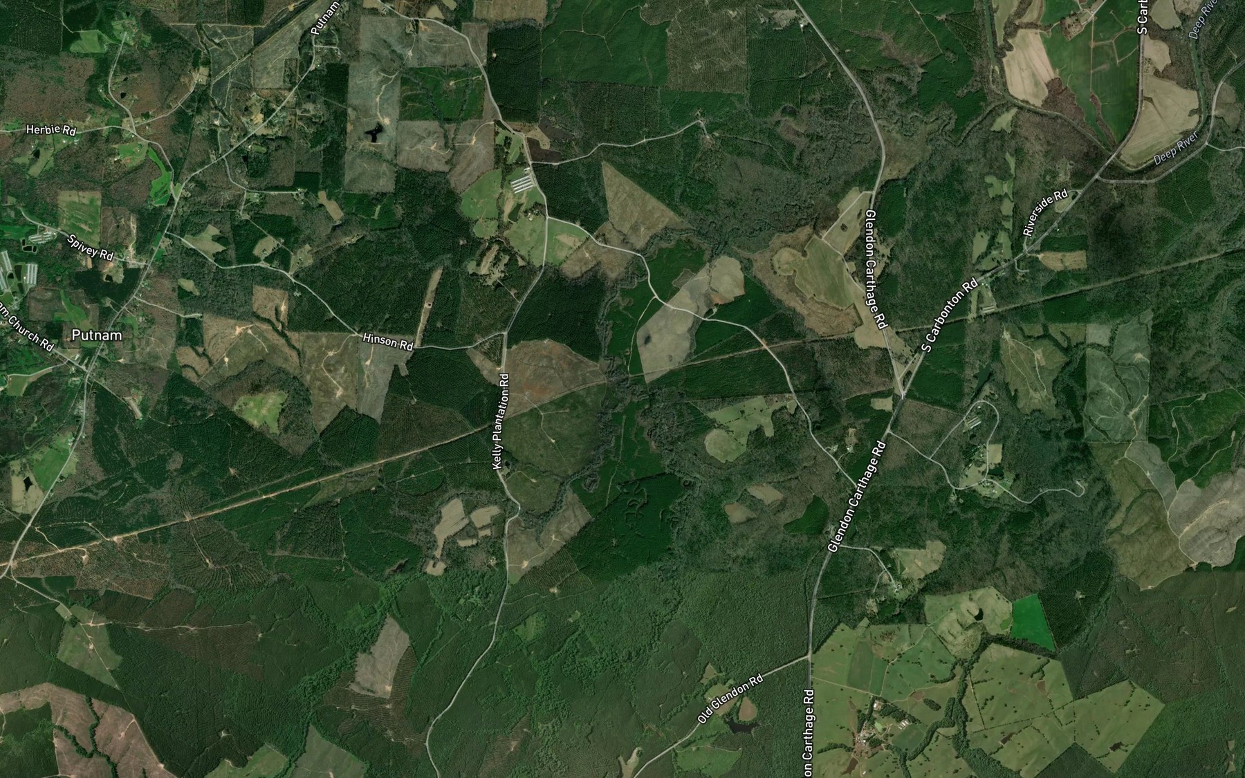 Satellite map of the Richland Creek