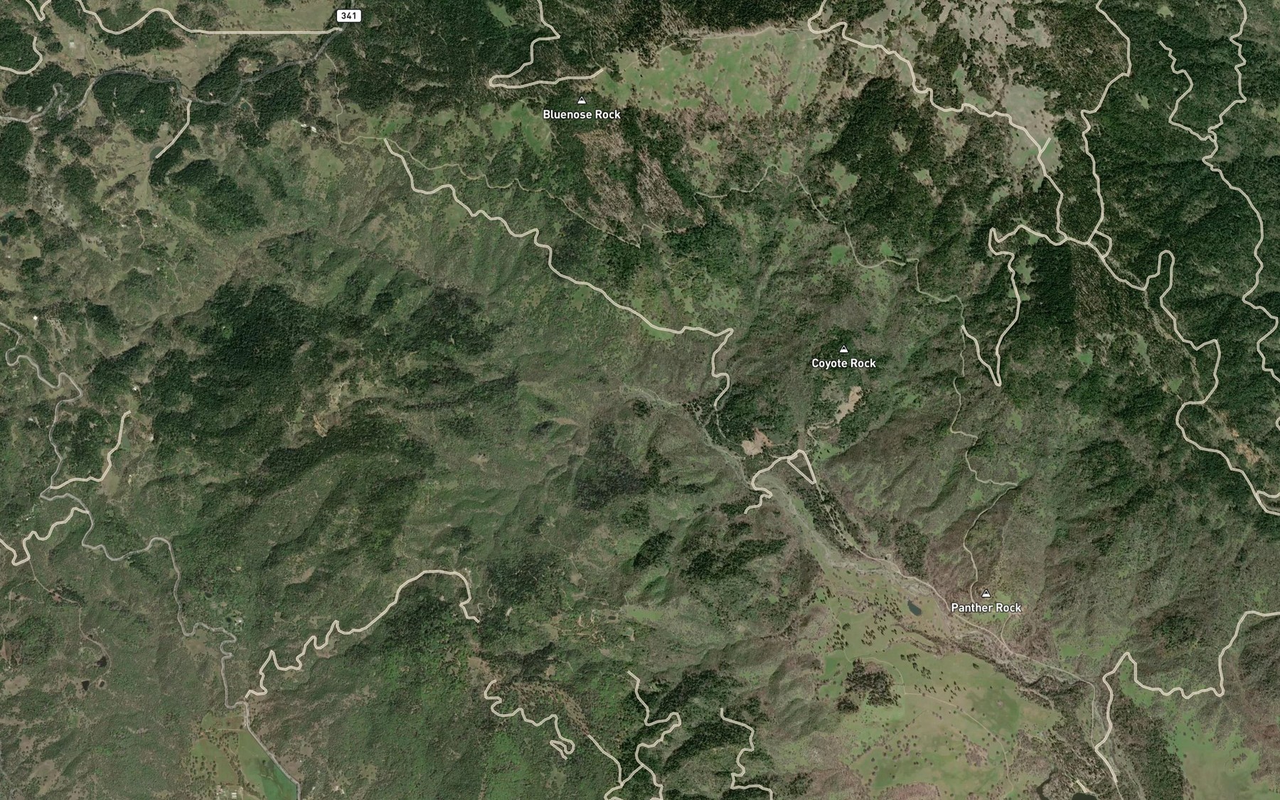 Satellite map of the Little Salt Creek