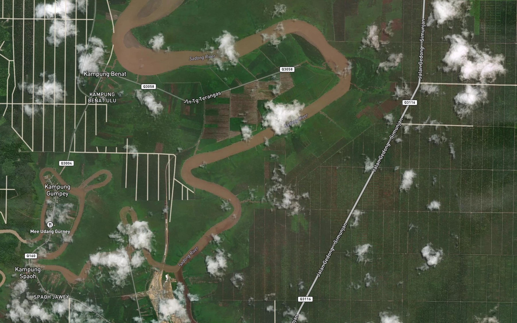Satellite map of the Sungai Kerangkang