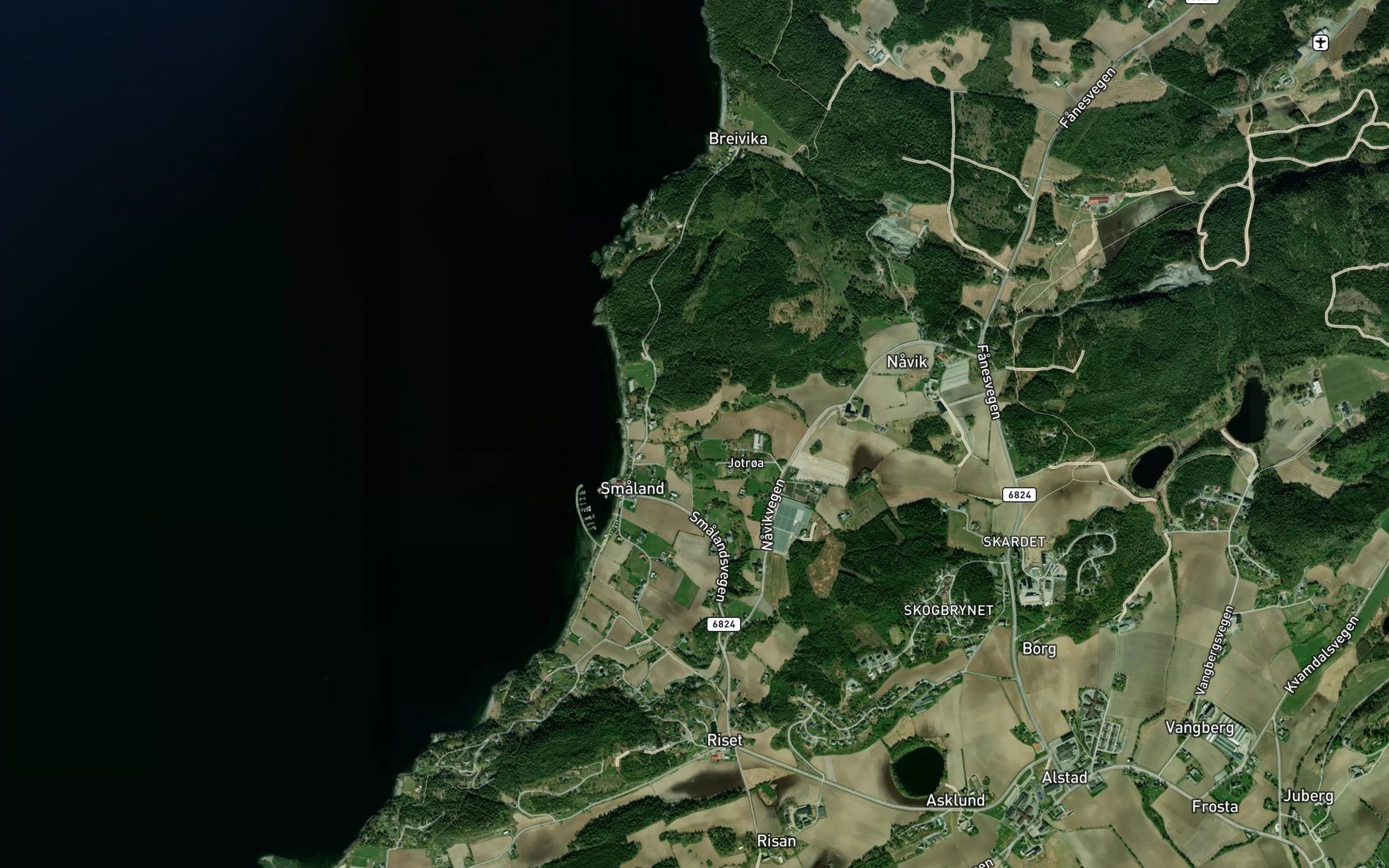 Satellite map of the Navikbekken