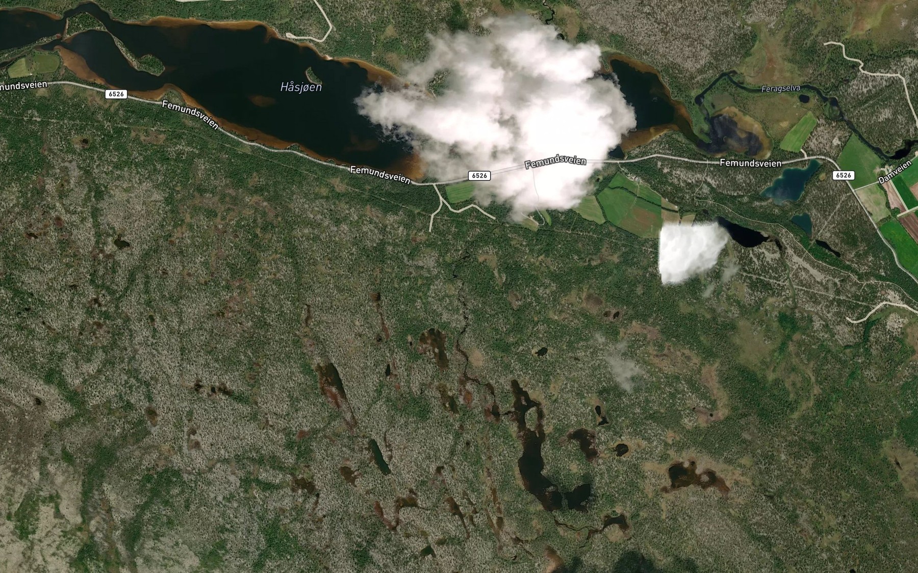 Satellite map of the Harrbekken