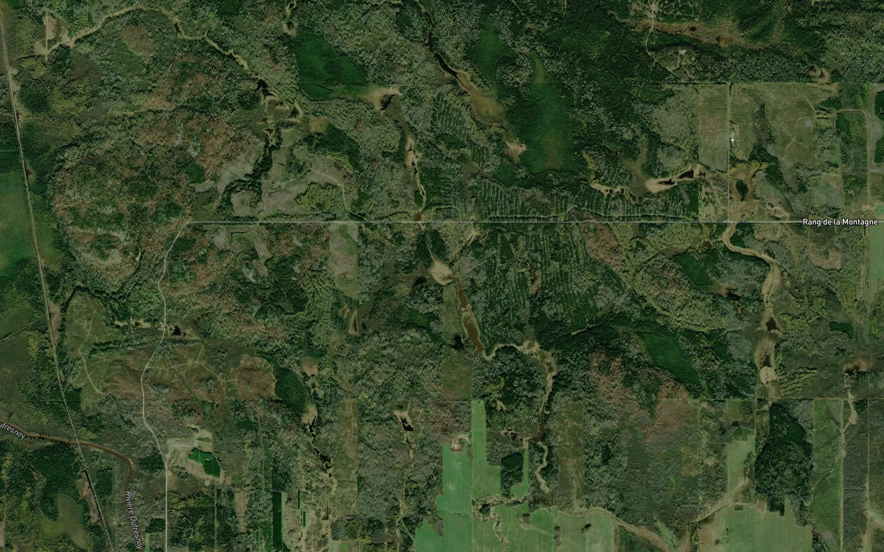 Satellite map of the Ruisseau Lafreniere