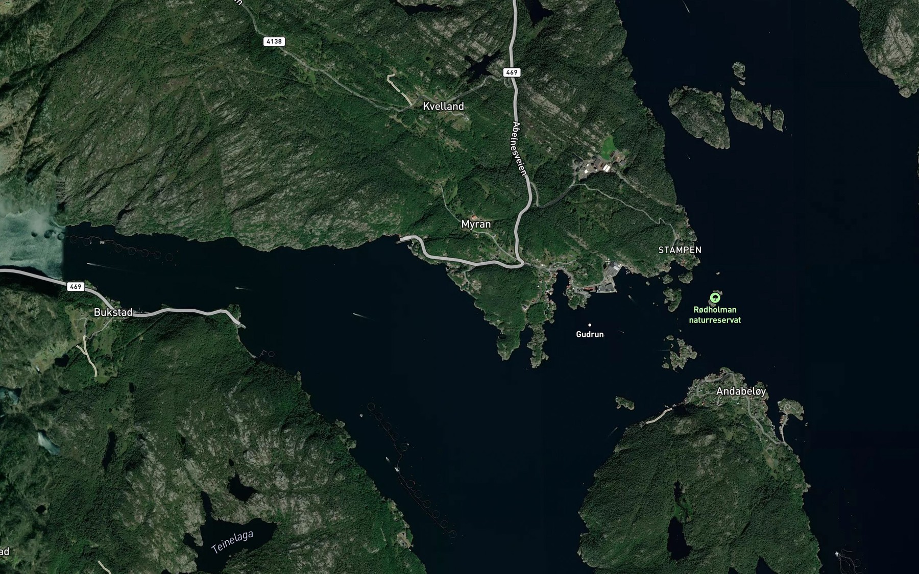 Satellite map of the Djupa setet