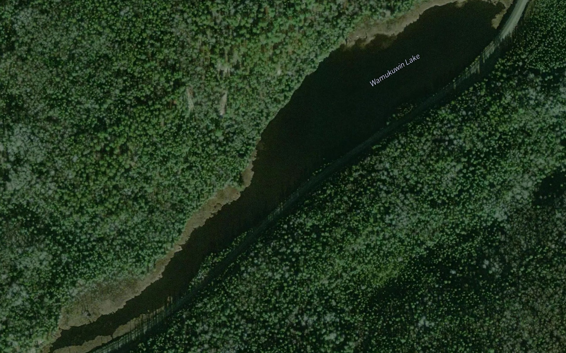 Satellite map of the Wamukuwin Lake