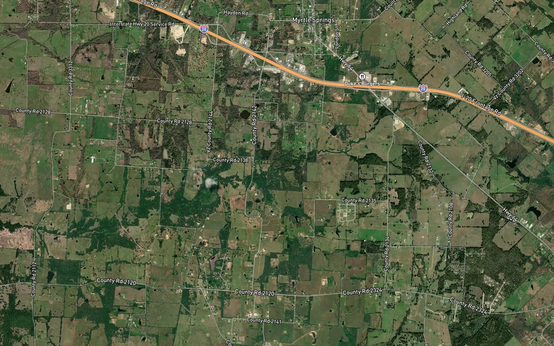 Satellite map of the Rats Branch