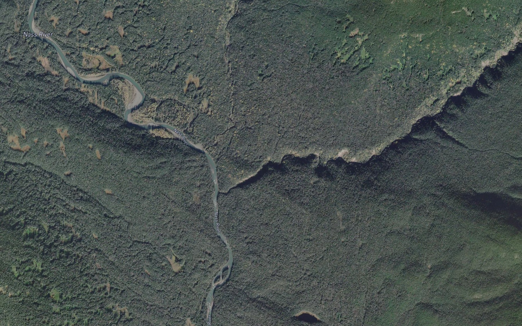 Satellite map of the Anthony Creek