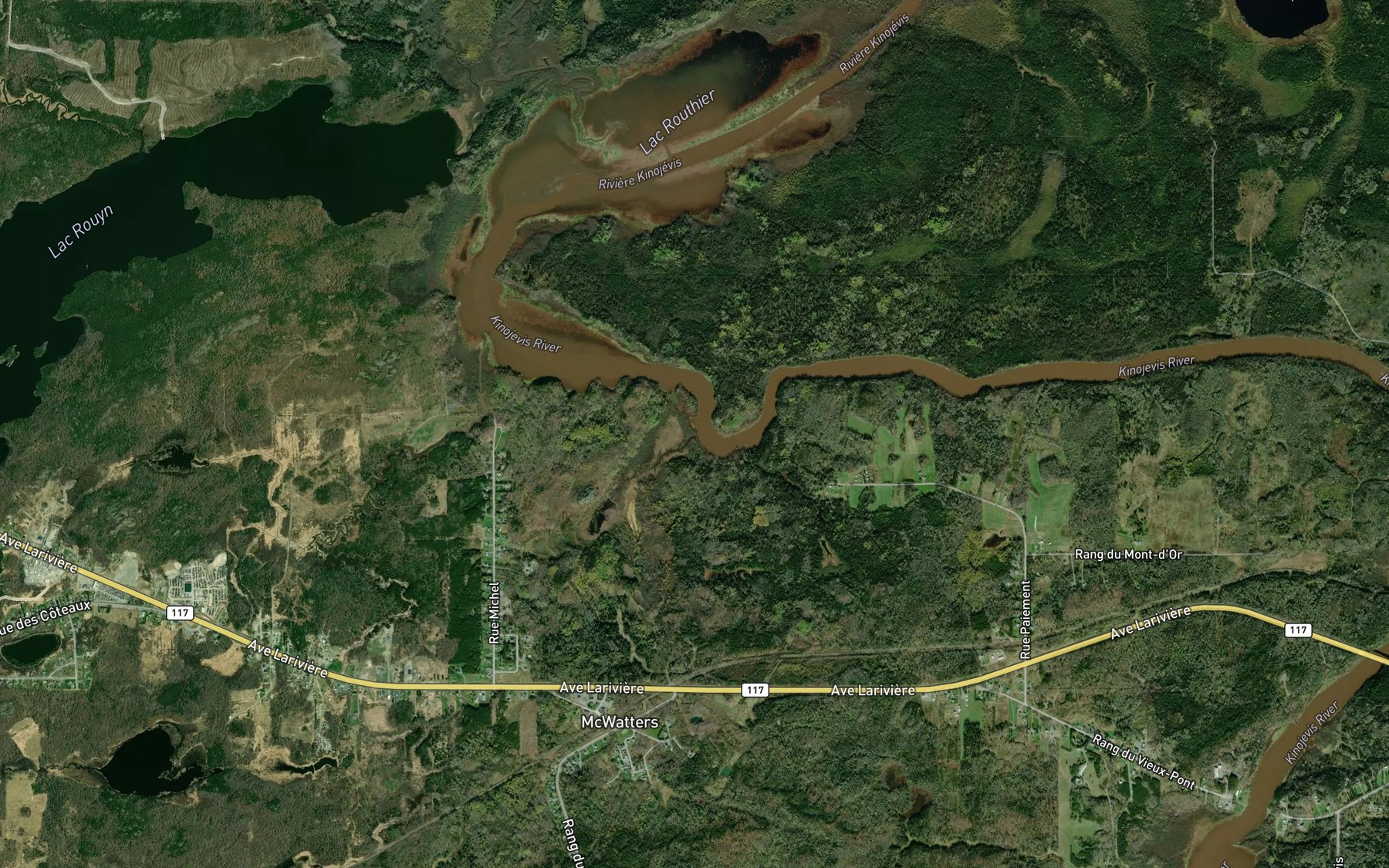 Satellite map of the Cours d'eau Grossinger