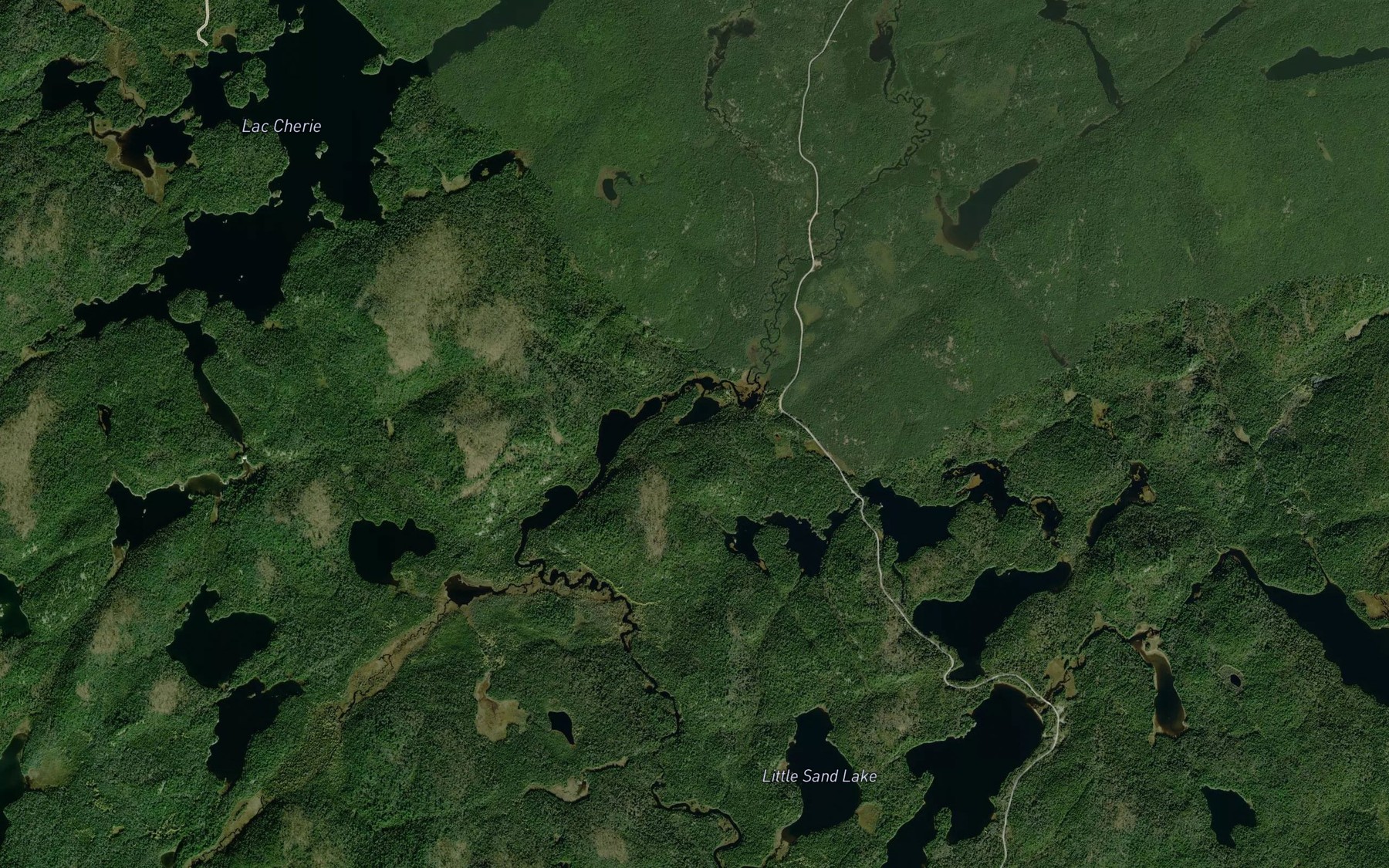 Satellite map of the Cherie Creek