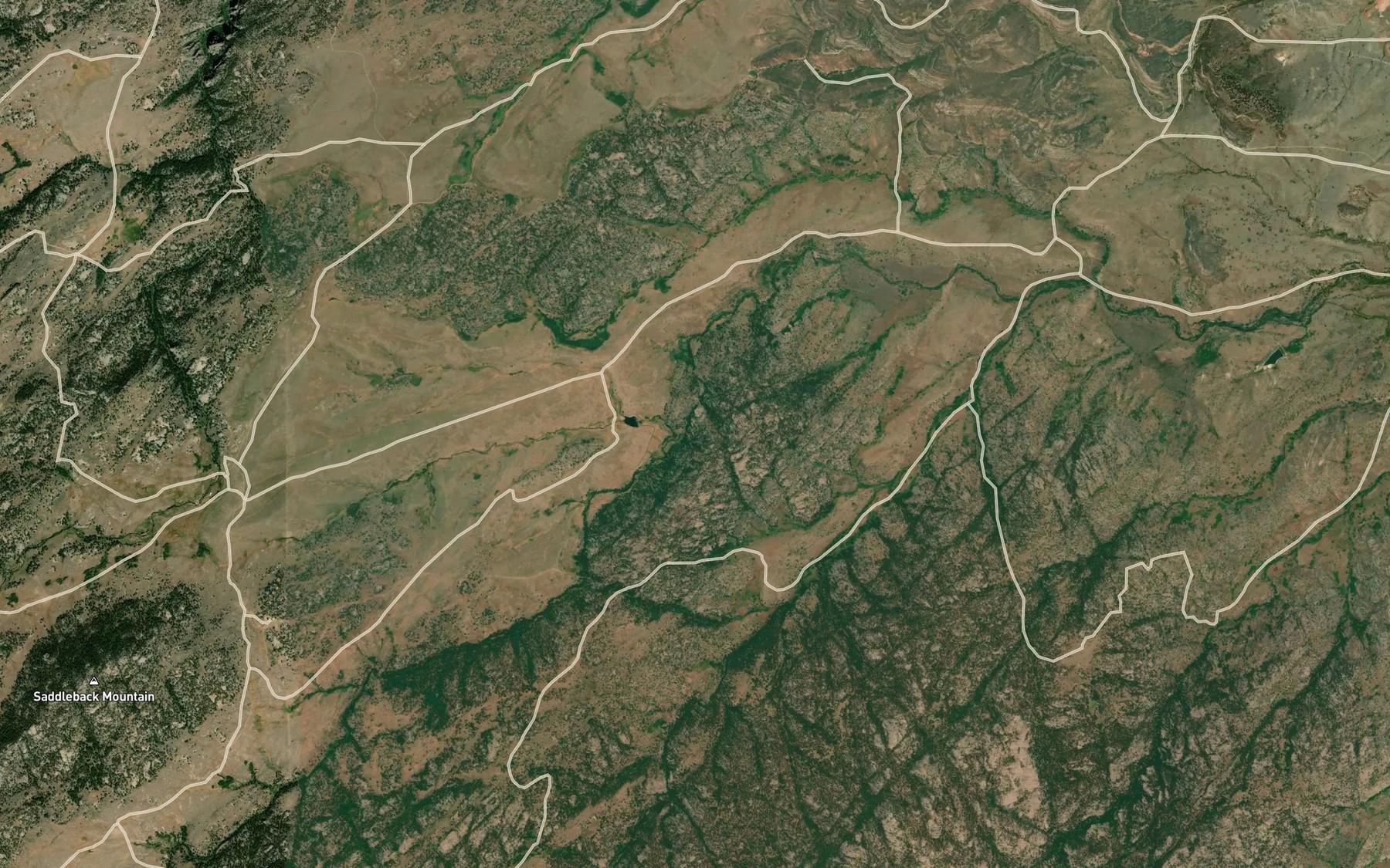 Satellite map of the Horse Creek