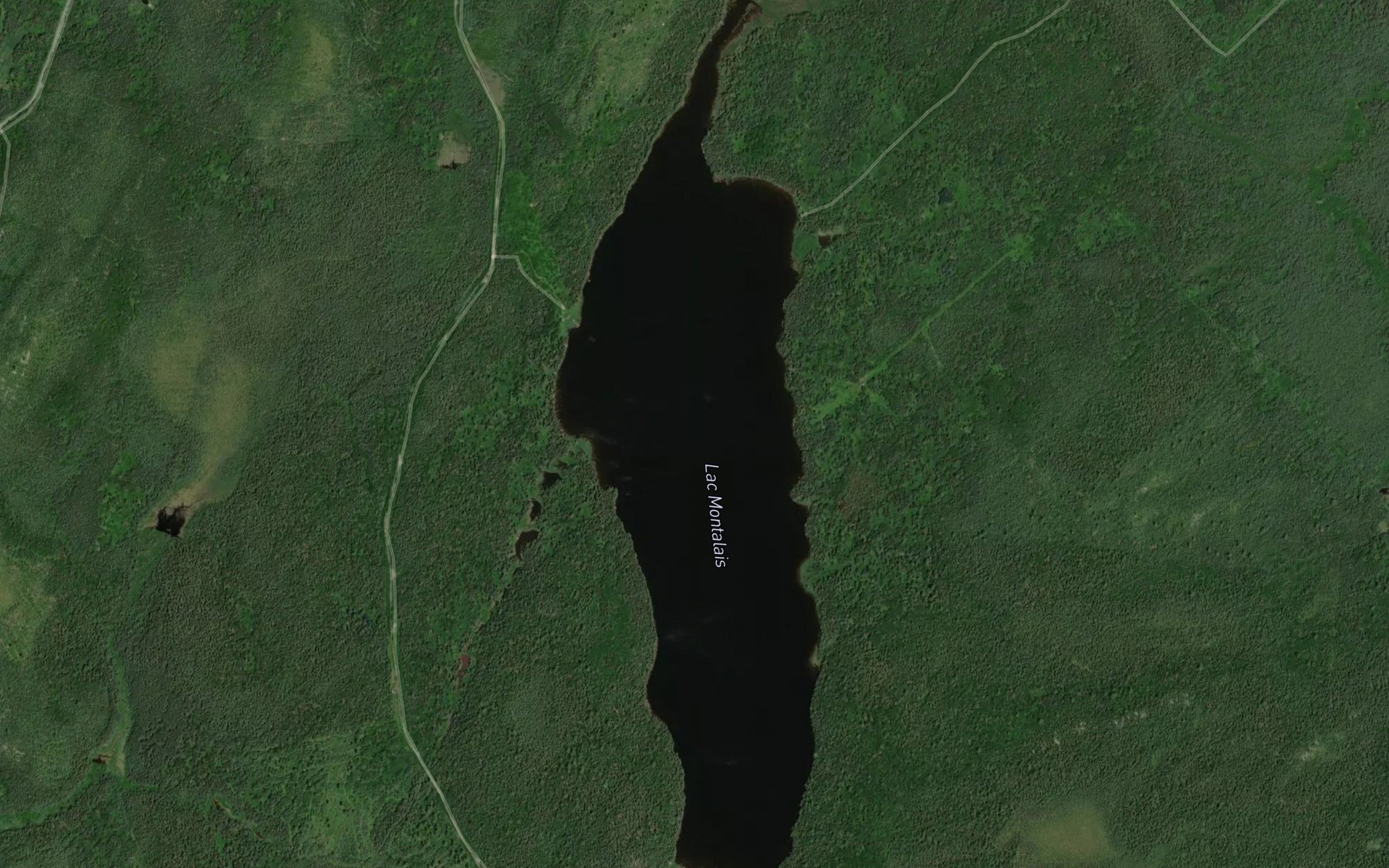 Satellite map of the Lac Montalais
