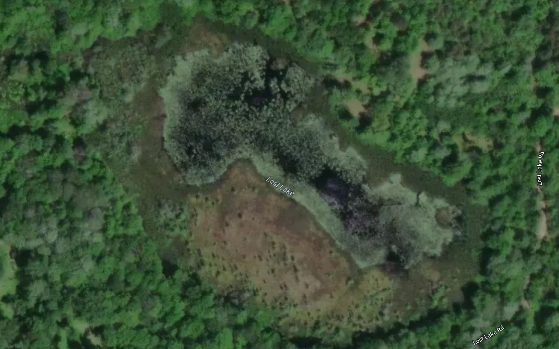 Satellite map of the Lost Lake
