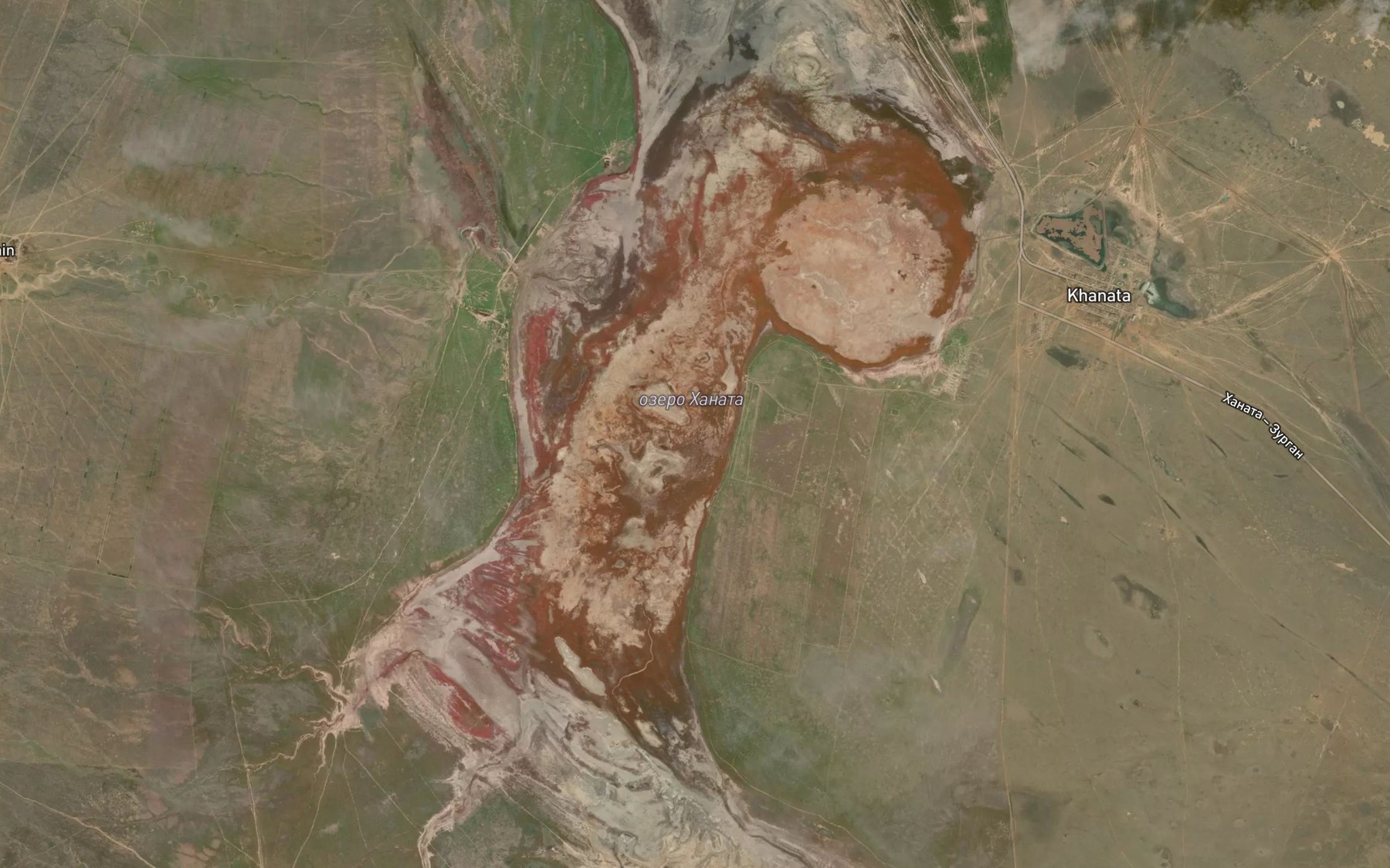 Satellite map of the Ozero Khanata