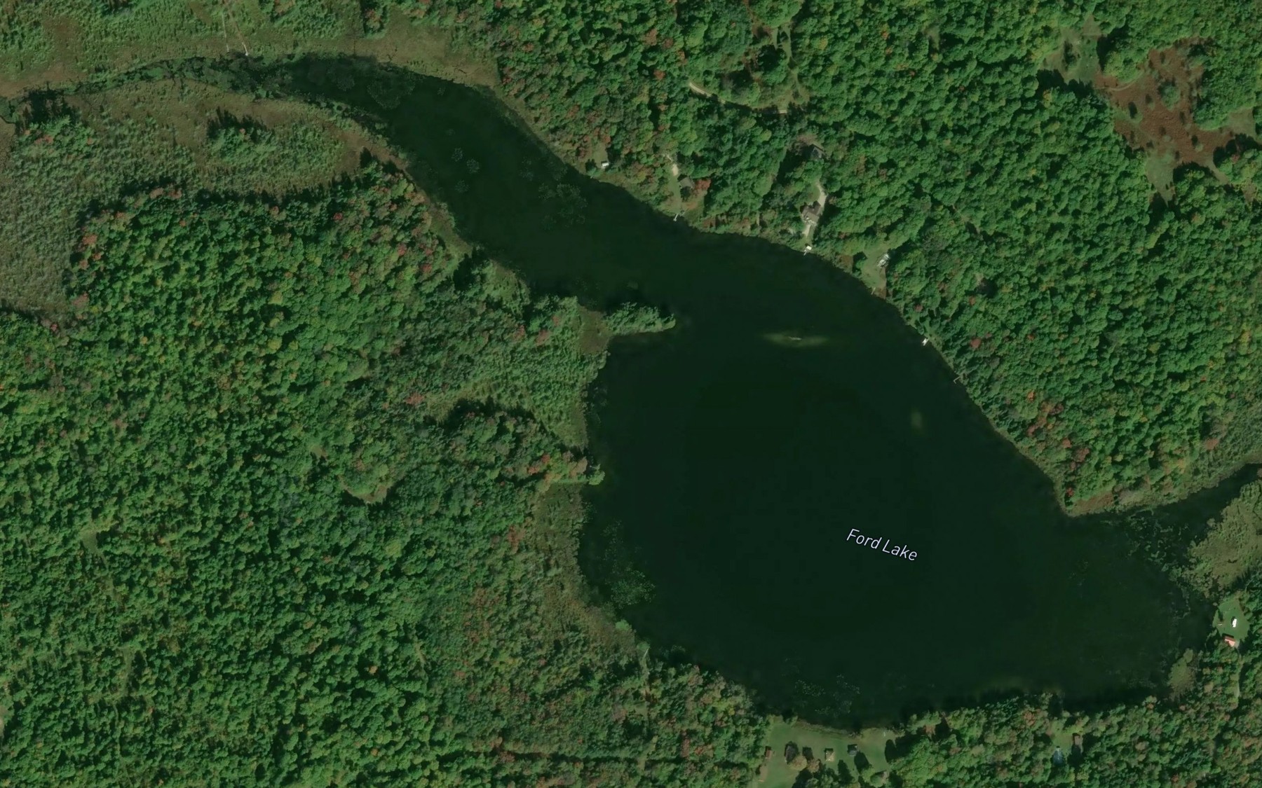 Satellite map of the Ford Lake