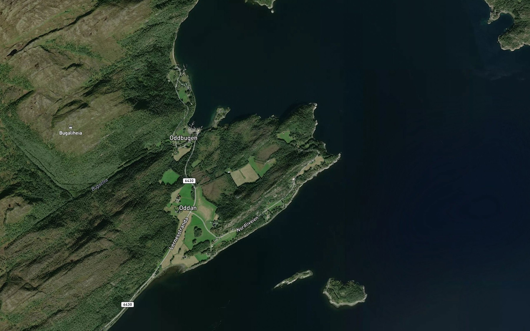 Satellite map of the Nordlibekken