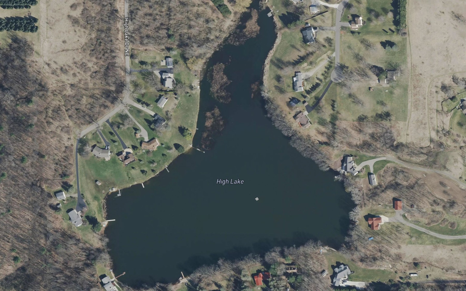 Satellite map of the High Lake