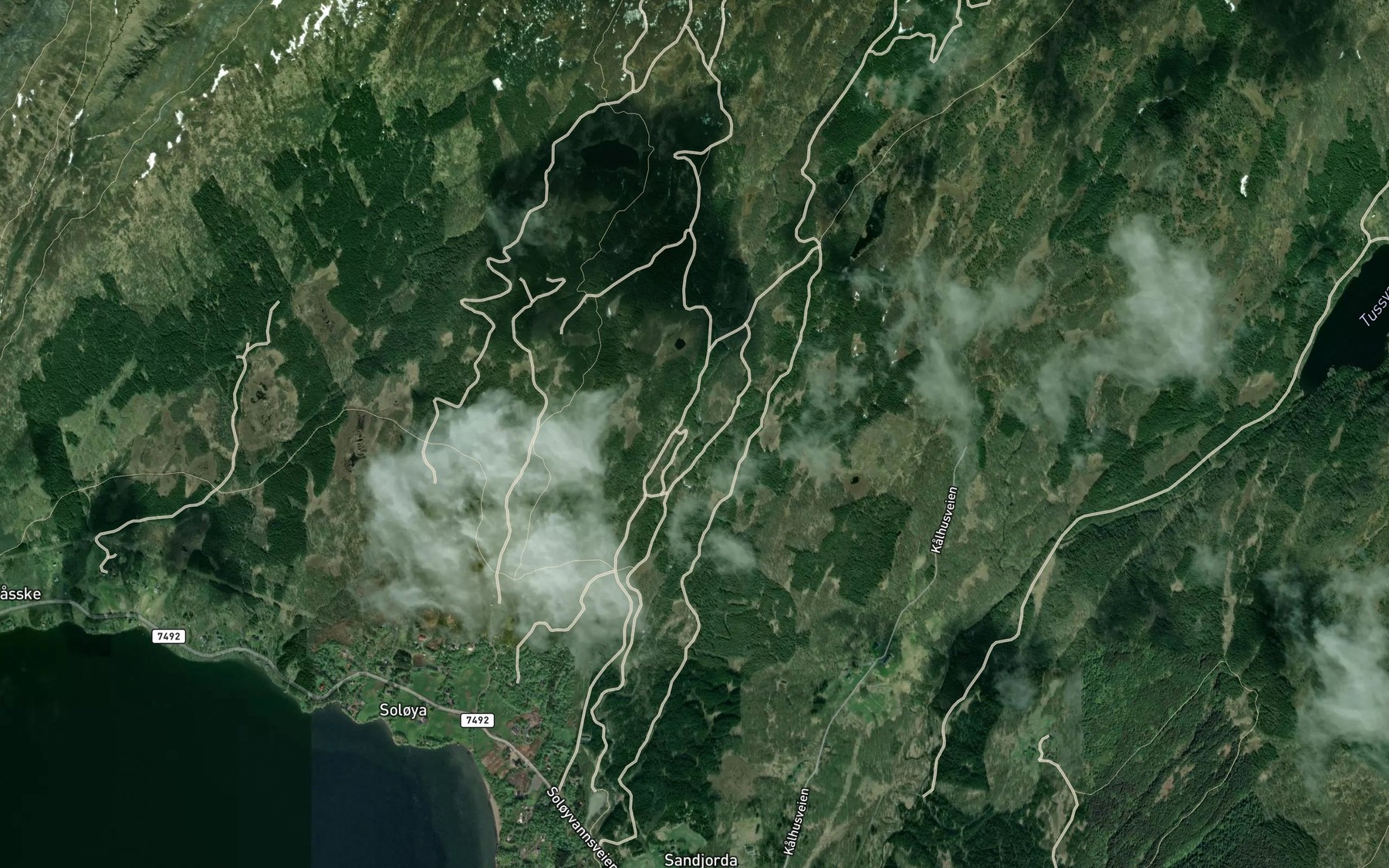 Satellite map of the Sandjordelva