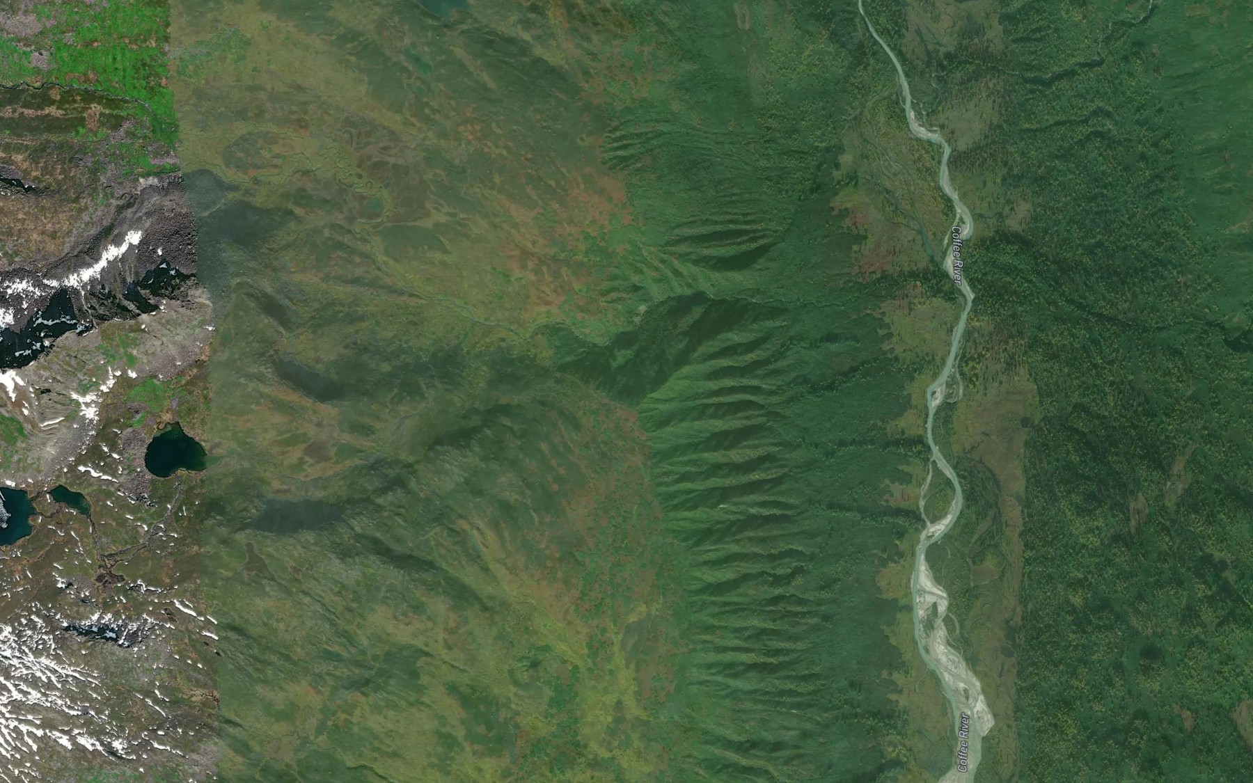 Satellite map of the Alder Creek